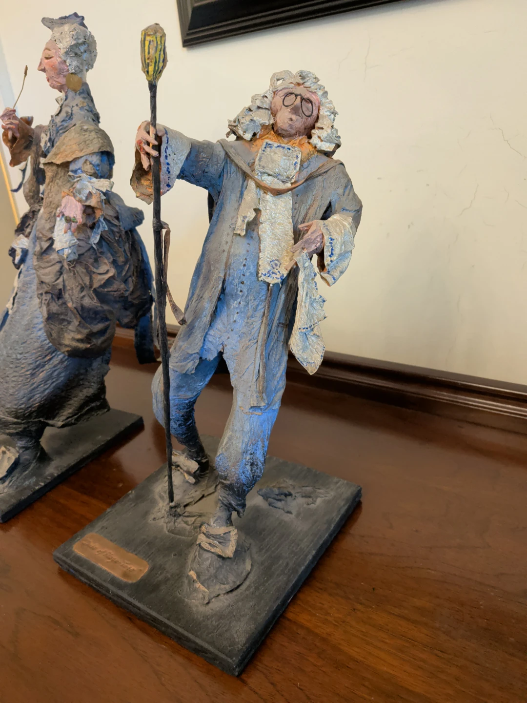 Handmade Paper Mache Duchess and Duke of Plaza-Toto Figurines - photo 2