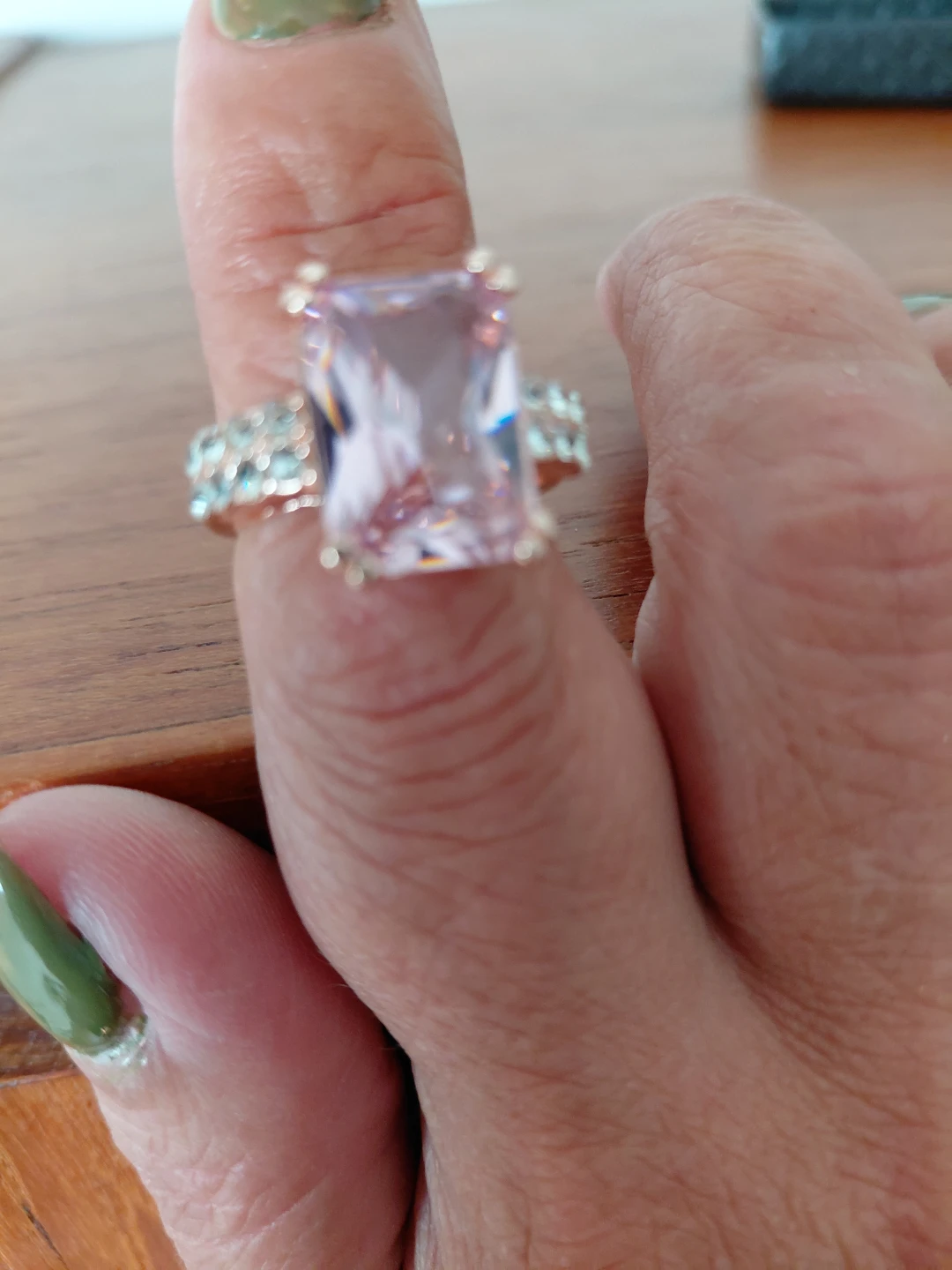 Pink Gemstone Ring with Certificate - photo 2