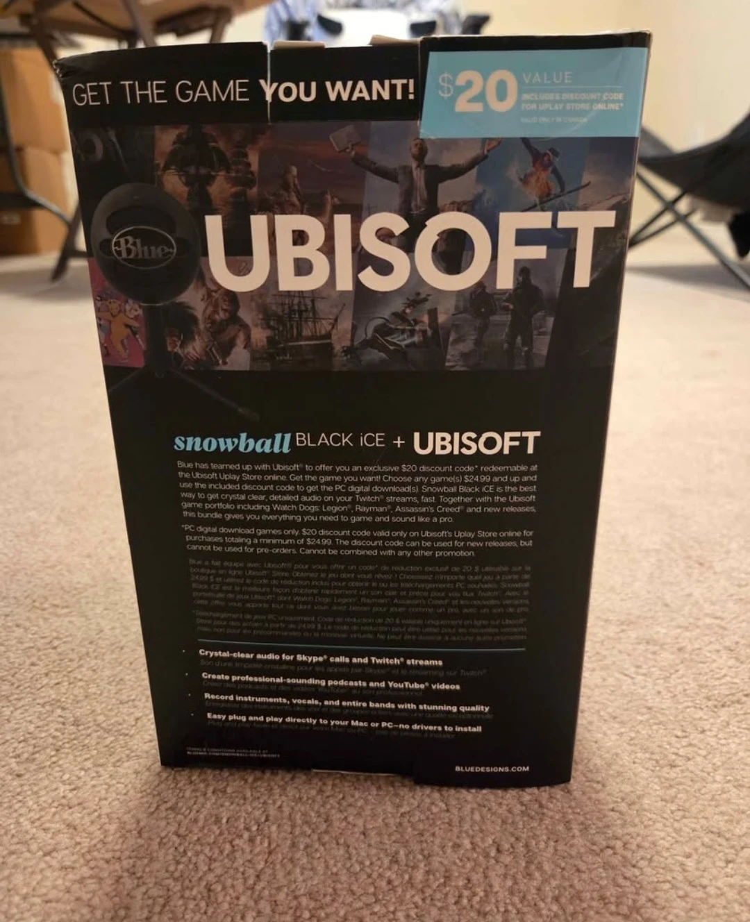 Blue Snowball iCE Black + Ubisoft Microphone - photo 3