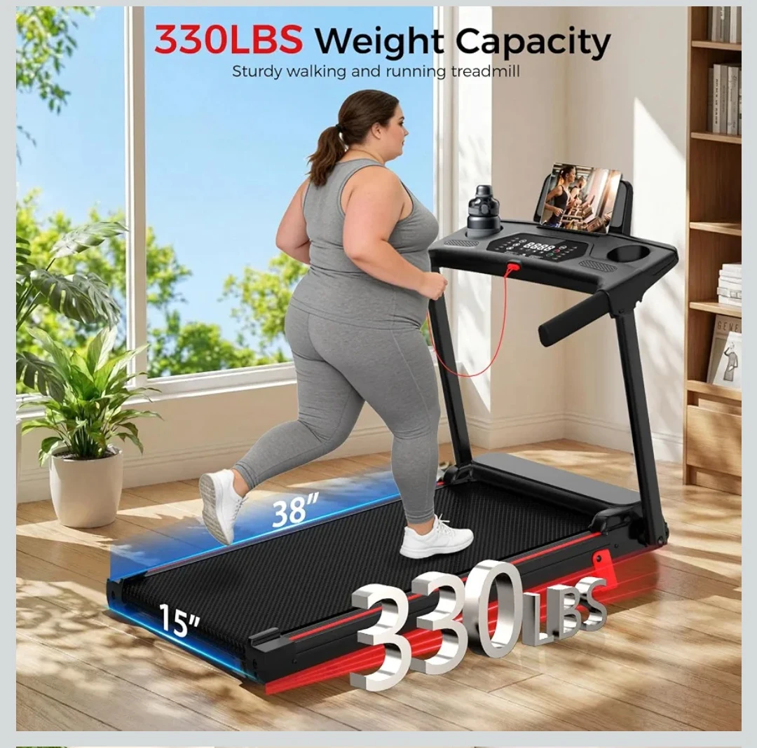 Walking Pad Treadmill - 330lbs Capacity, 15" x 38" Deck - photo 3