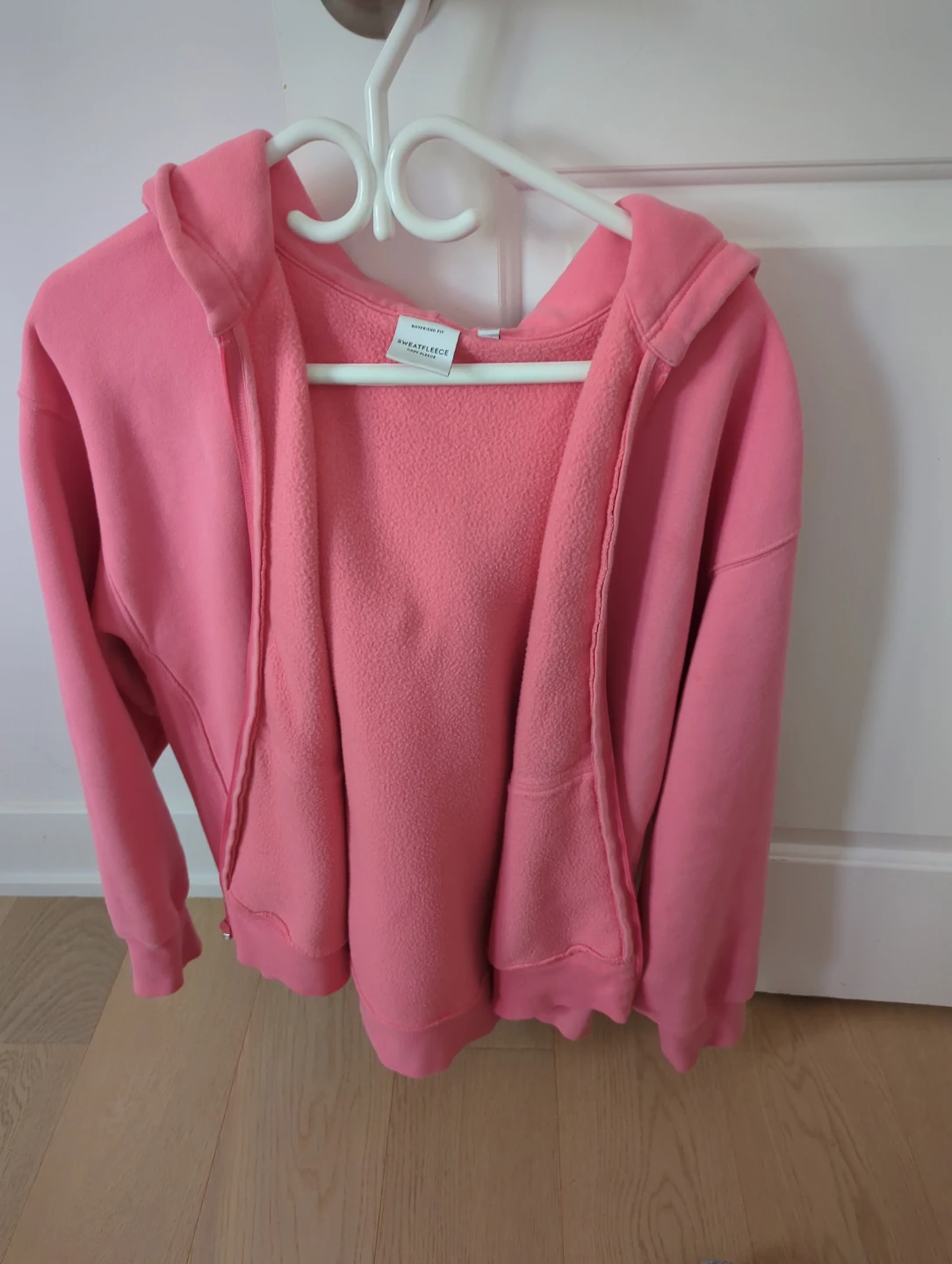 Aritzia Sweatfleece Boyfriend Fit Zip-Up Hoodie
