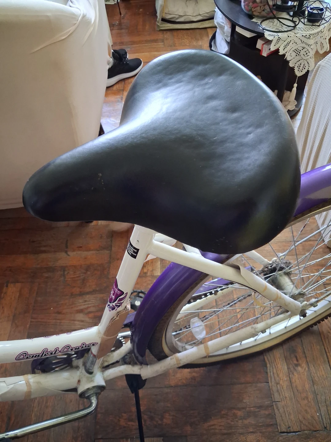 White and Purple Comfort Cruiser Bicycle - photo 5