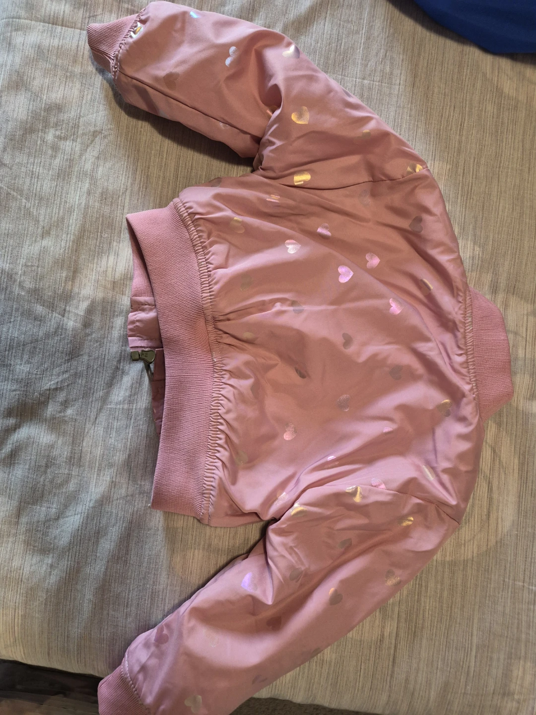 Pink Bomber Jacket with Hearts - Toddler Girl - photo 2