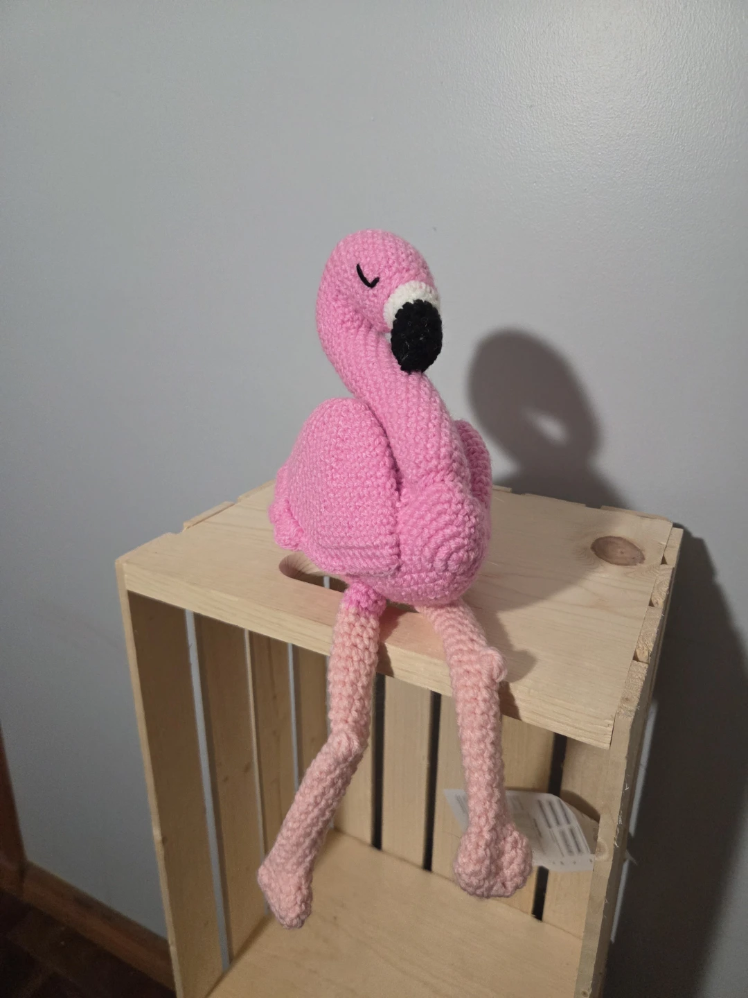 Handmade Pink crocheted Flamingo Stuffed Toy