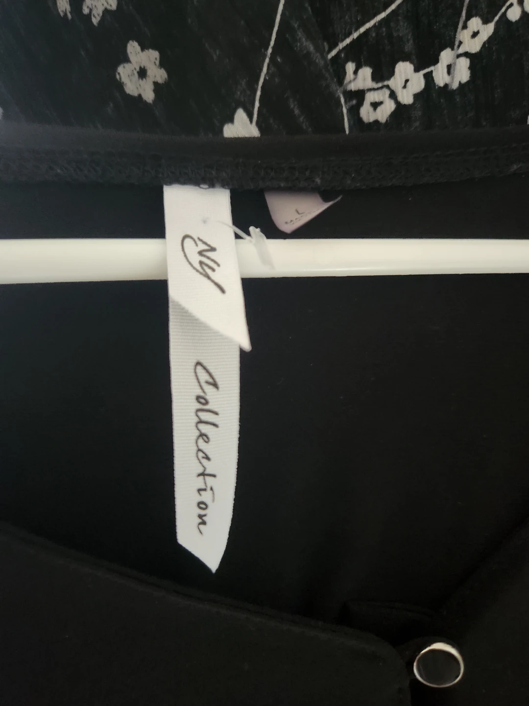 NY Collection Black Button-Front Top - photo 2