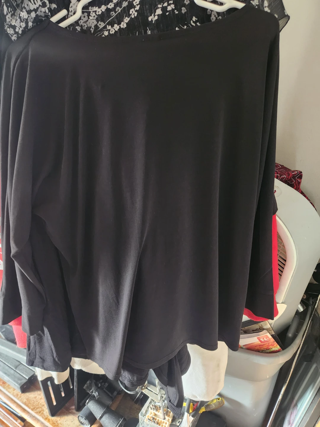 NY Collection Black Button-Front Top - photo 3
