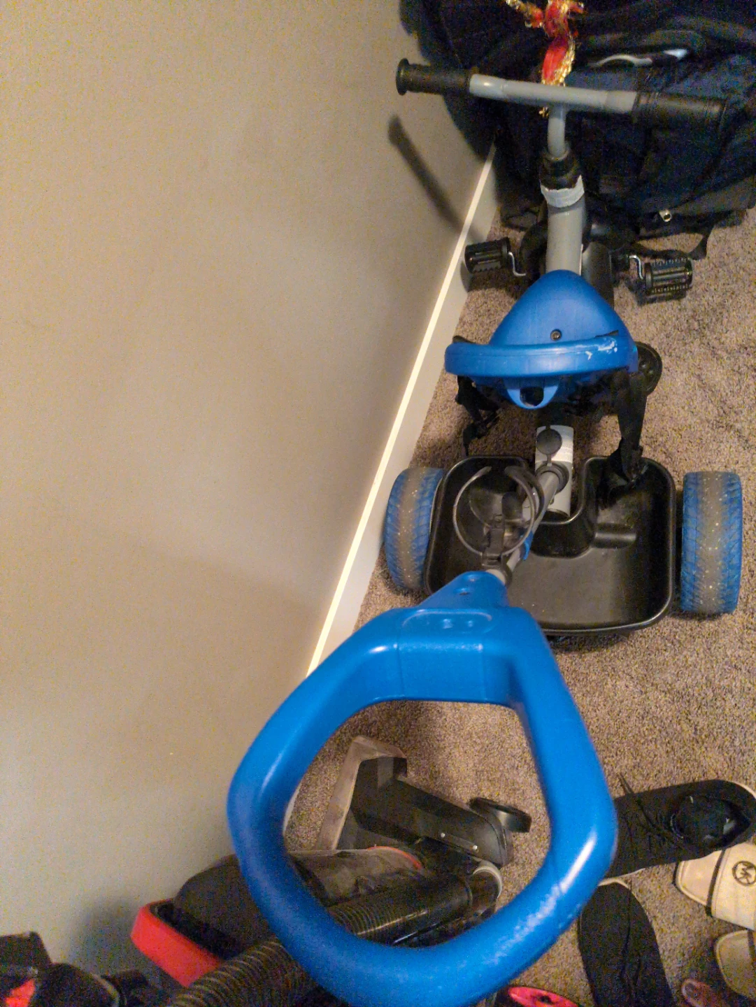 Blue Tricycle with Handle - photo 2
