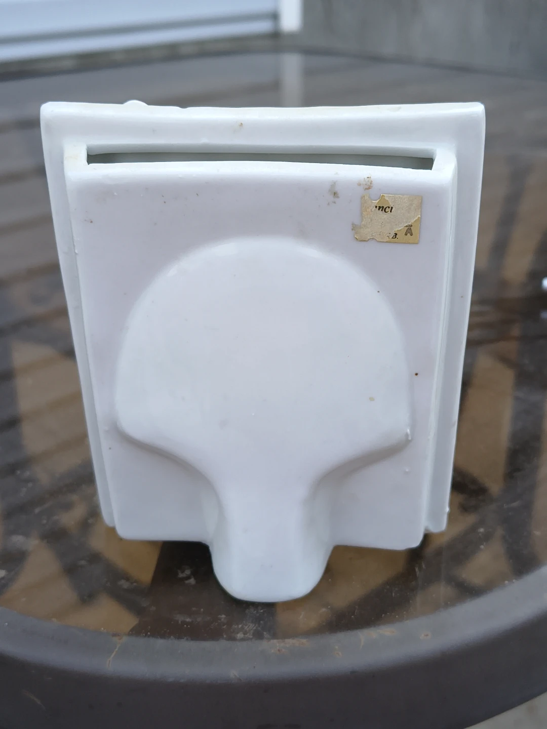 Antique White Ceramic Picture Frame with Butterfly - photo 3