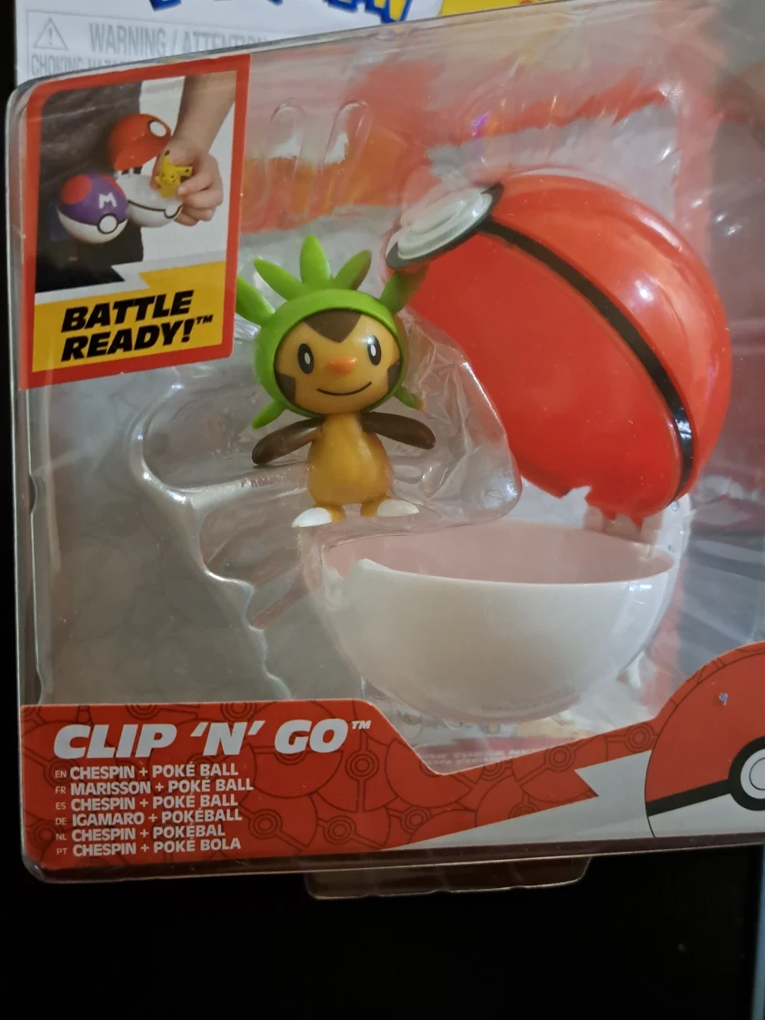 Pokemon Clip 'N' Go Chespin + Poké Ball Figure - photo 3