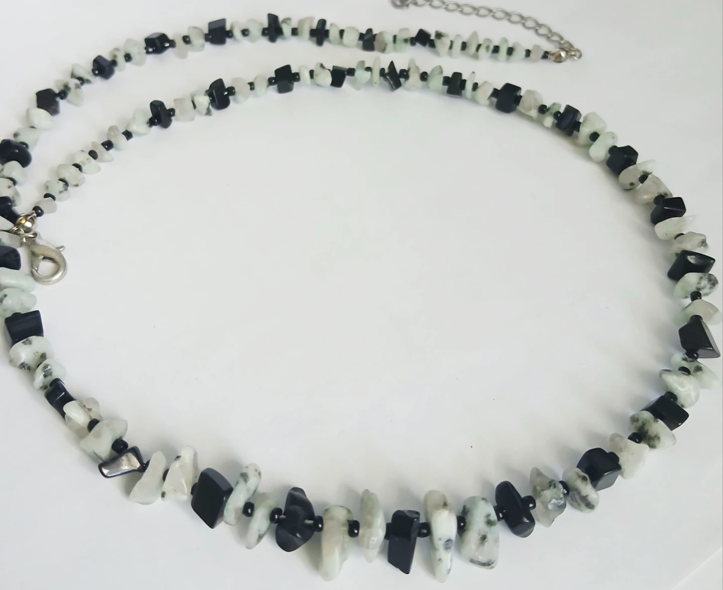 Beaded Necklace - Black and White - photo 2