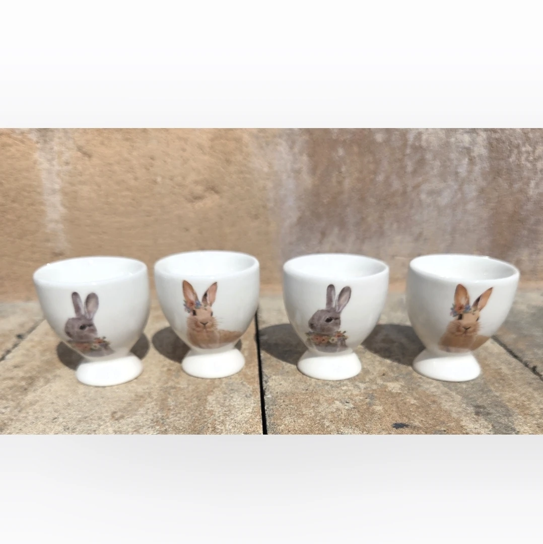 Grace Set of 4 Easter Bunny Egg Cups
