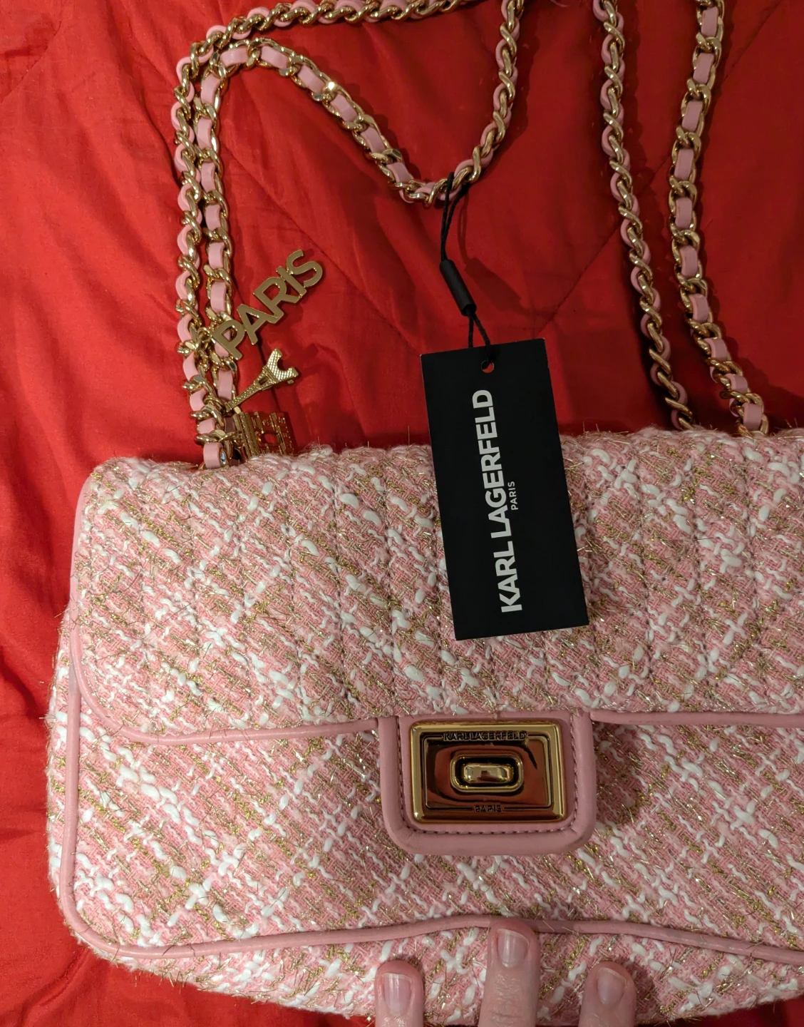 Karl Lagerfeld AGYNESS Tweed Shoulder Bag - photo 2
