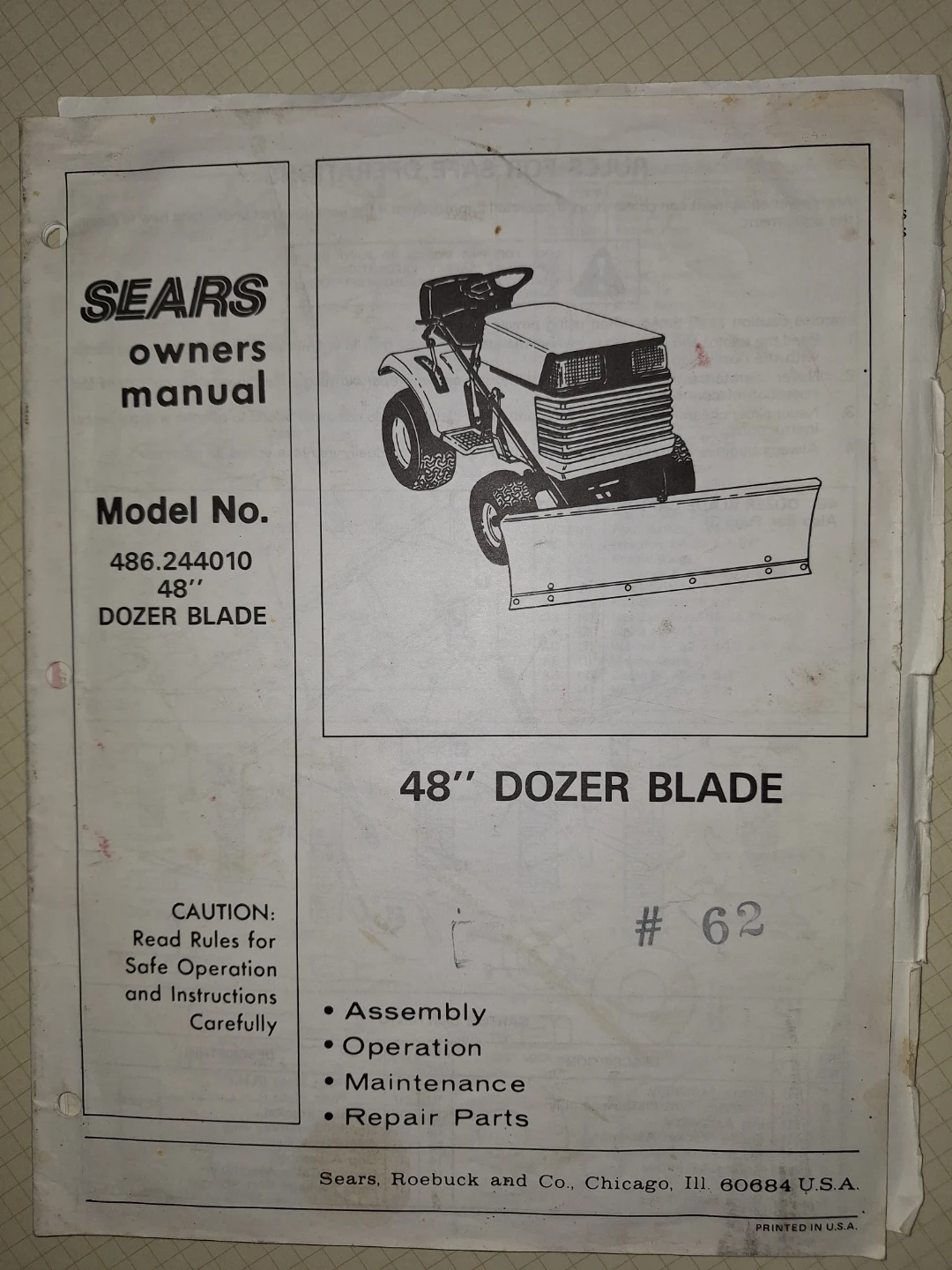 1993 Craftsman Garden Tractor  Mower & Dozer Blade - photo 4