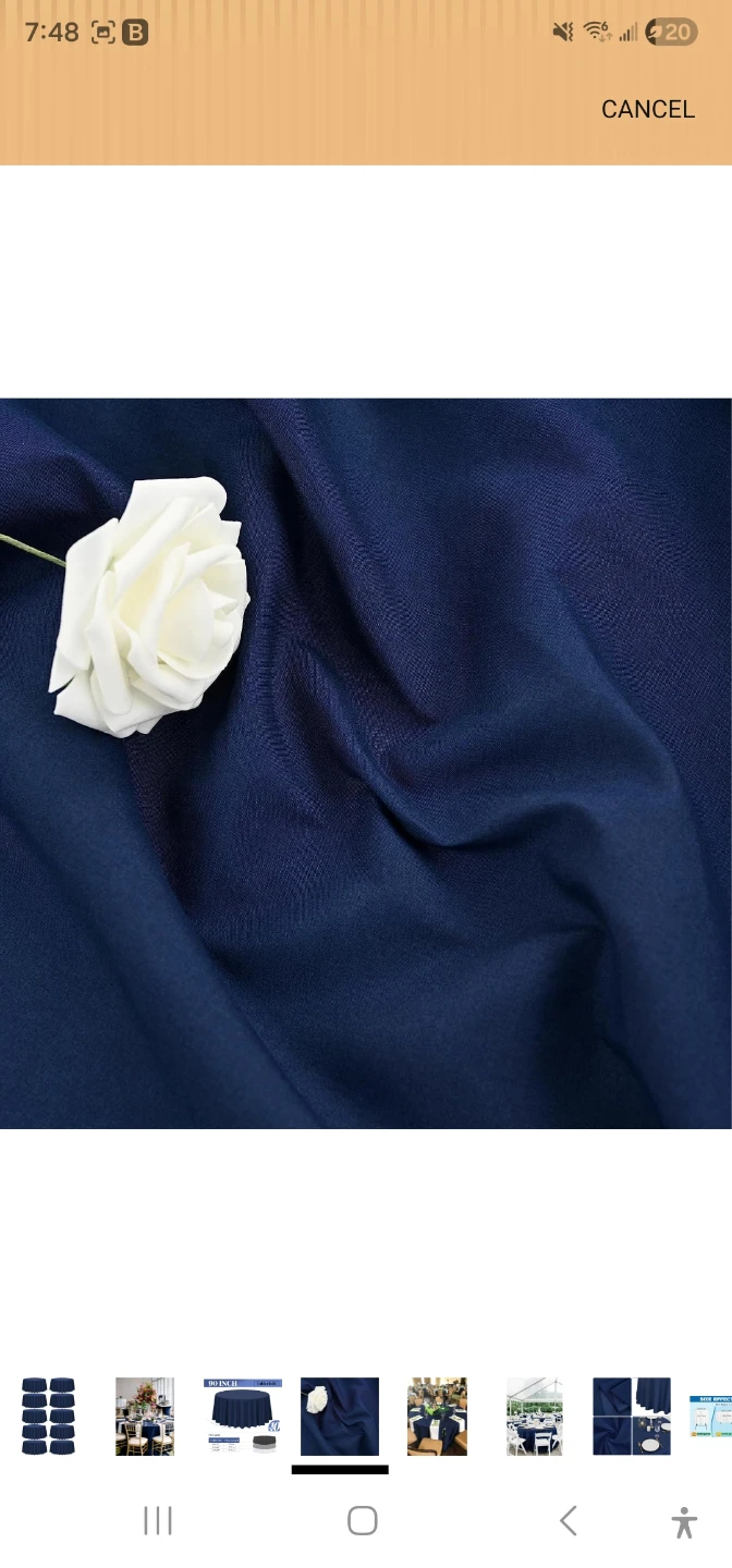 9 Navy Blue Circle Tableclothes - photo 3