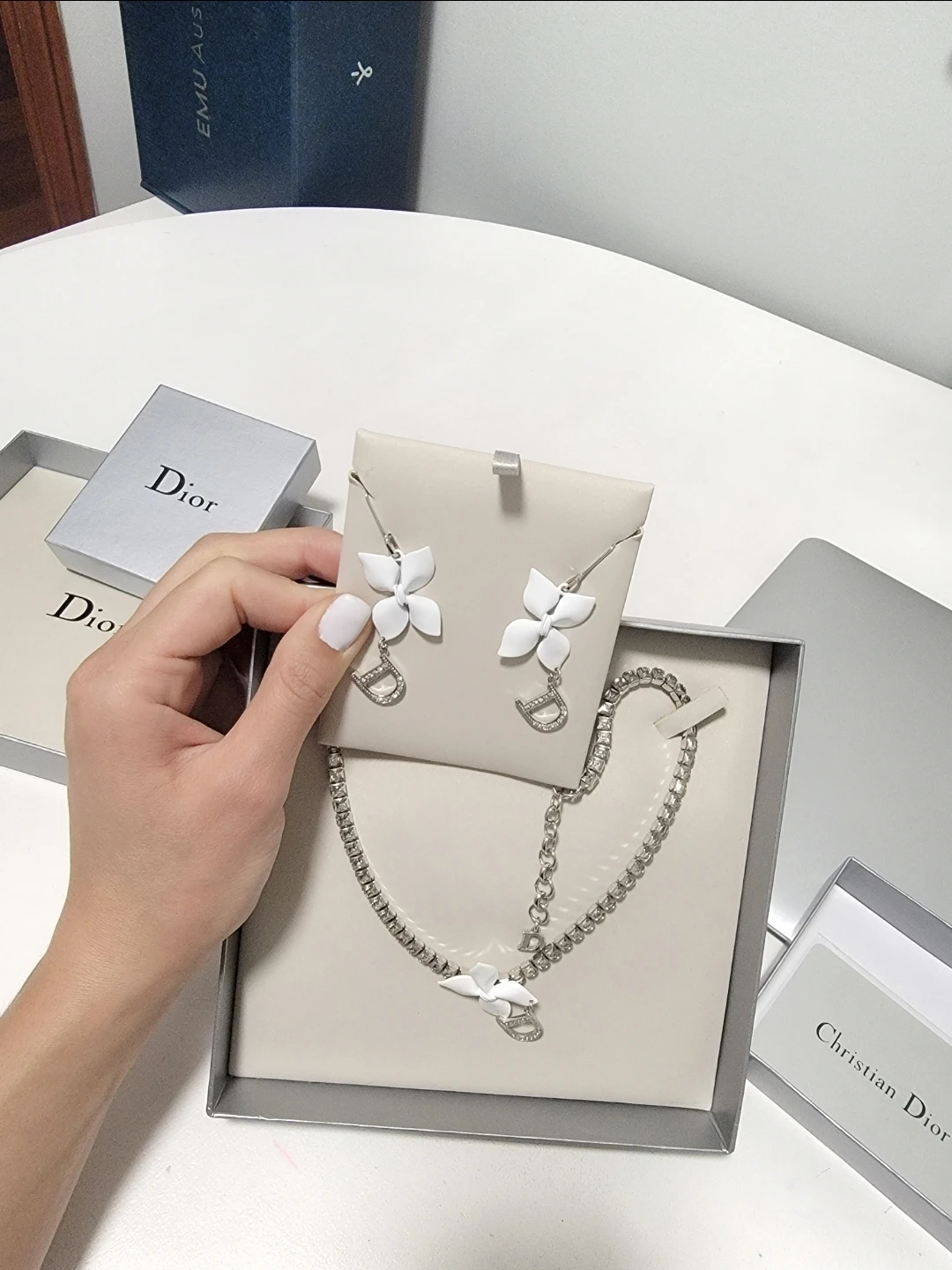 Christian Dior Necklace and Earrings Set