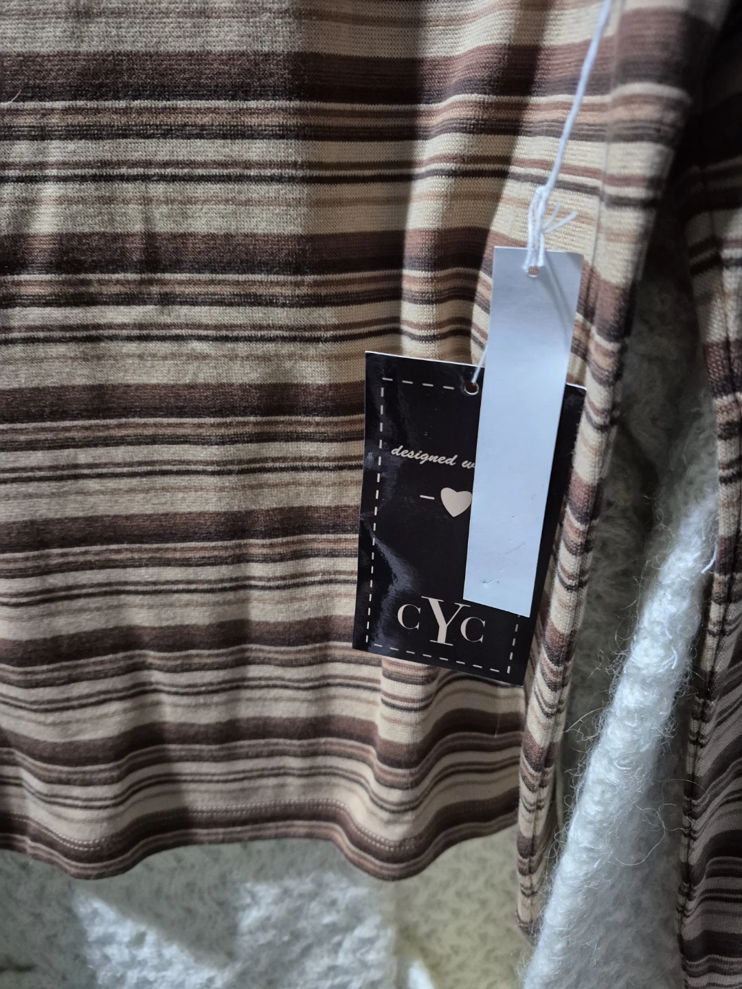 CYC Striped Turtleneck Long Sleeve Shirt - Size L/G - photo 3