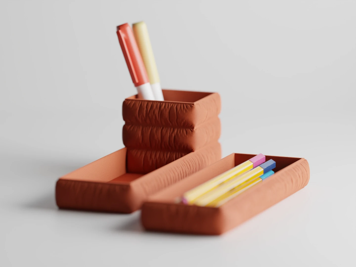 Terracotta Desk Organizer Set - photo 3