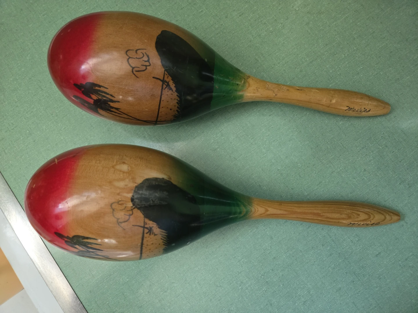 Vintage Mexican Maracas Percussion