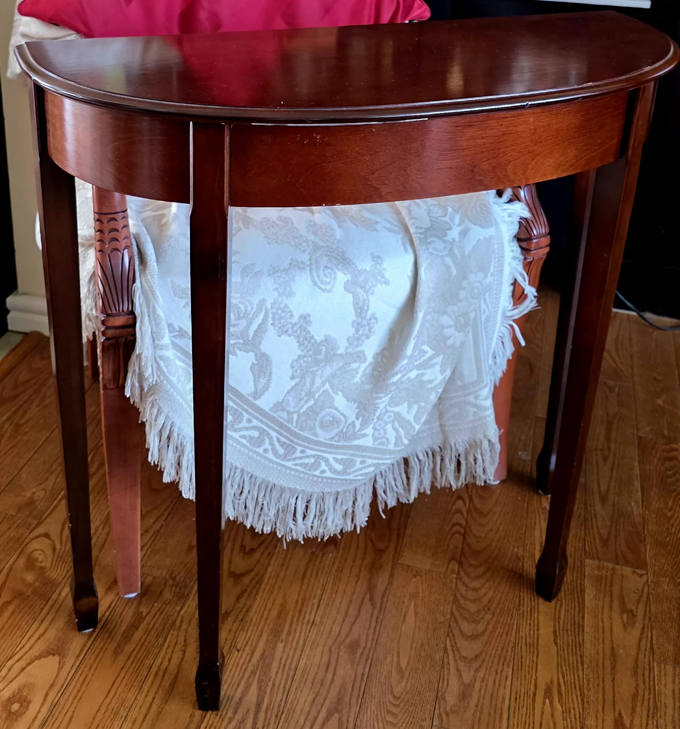 Demilune console table, EUC, Yes available in Millwoods. - photo 4