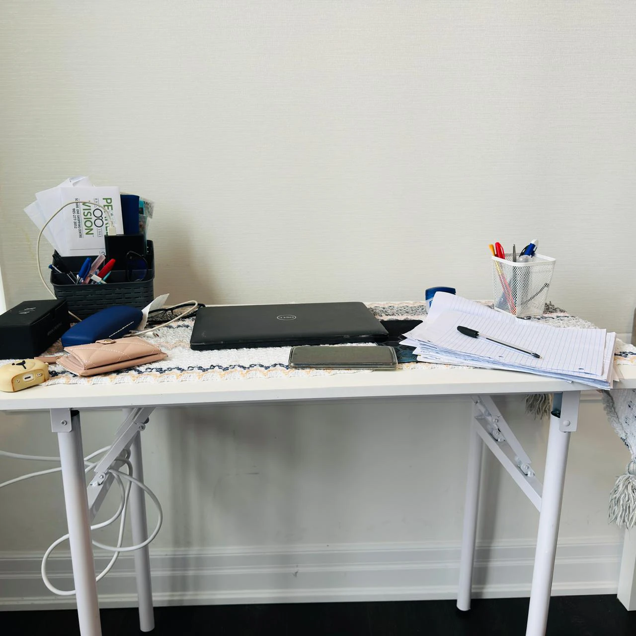 White Folding Desk Table