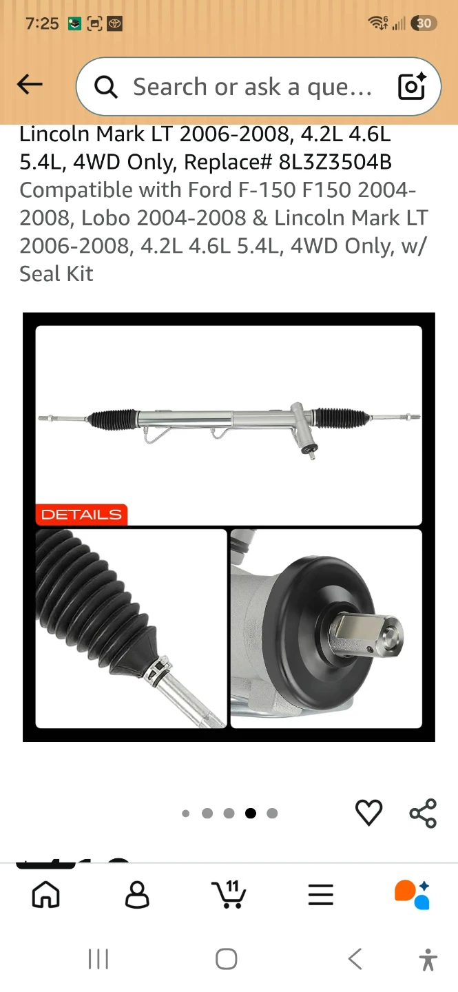 A-Premium Hydraulic Power Steering Rack and Pinion Assembly - photo 4