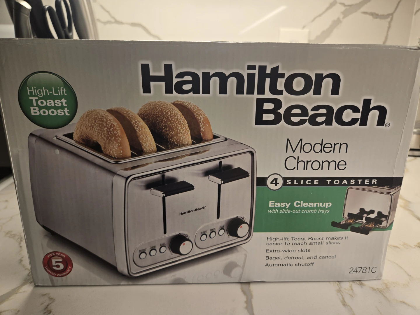 Hamilton Beach Modern Chrome 4 Slice Toaster