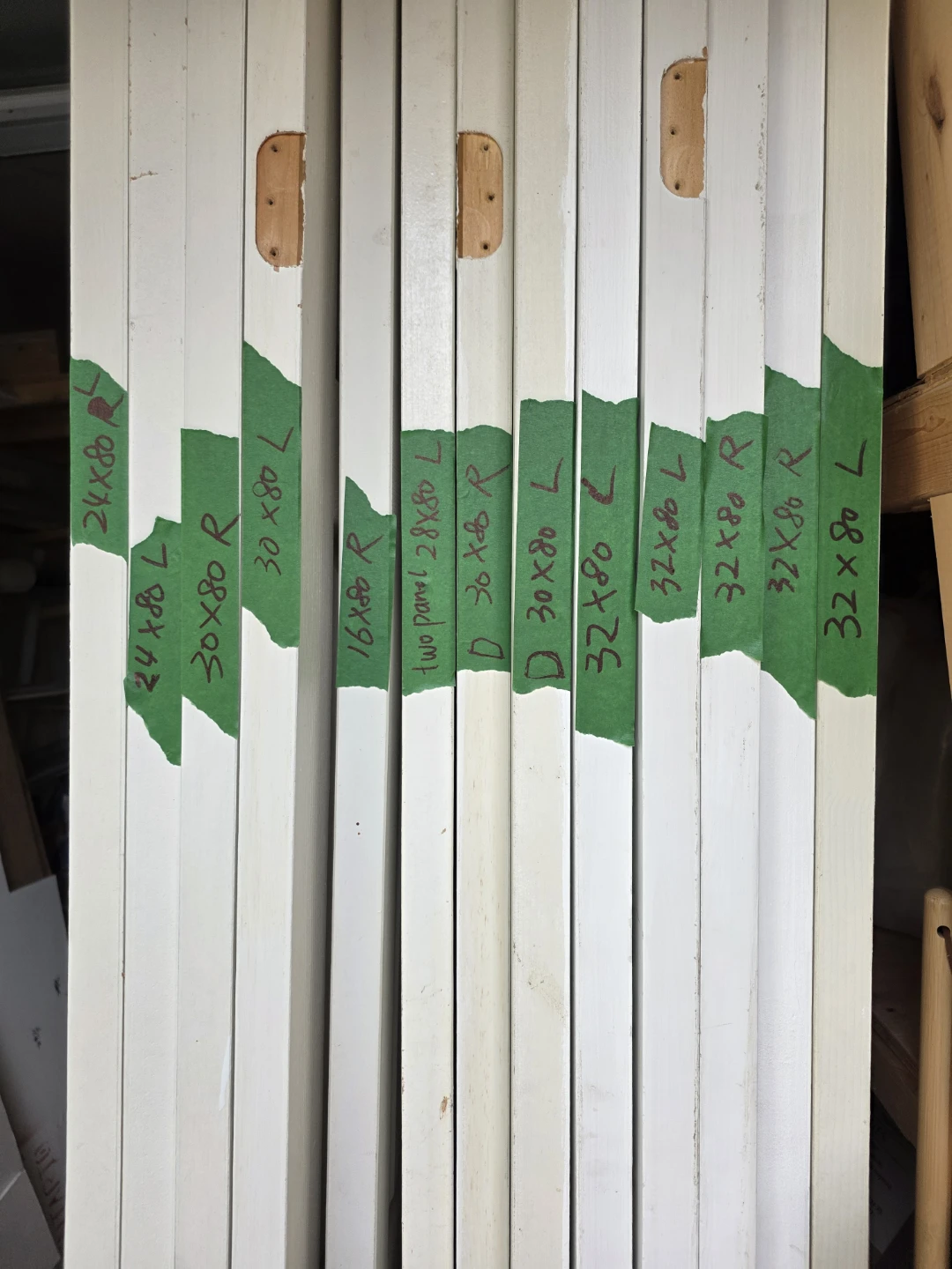 6 panels doors different sizes