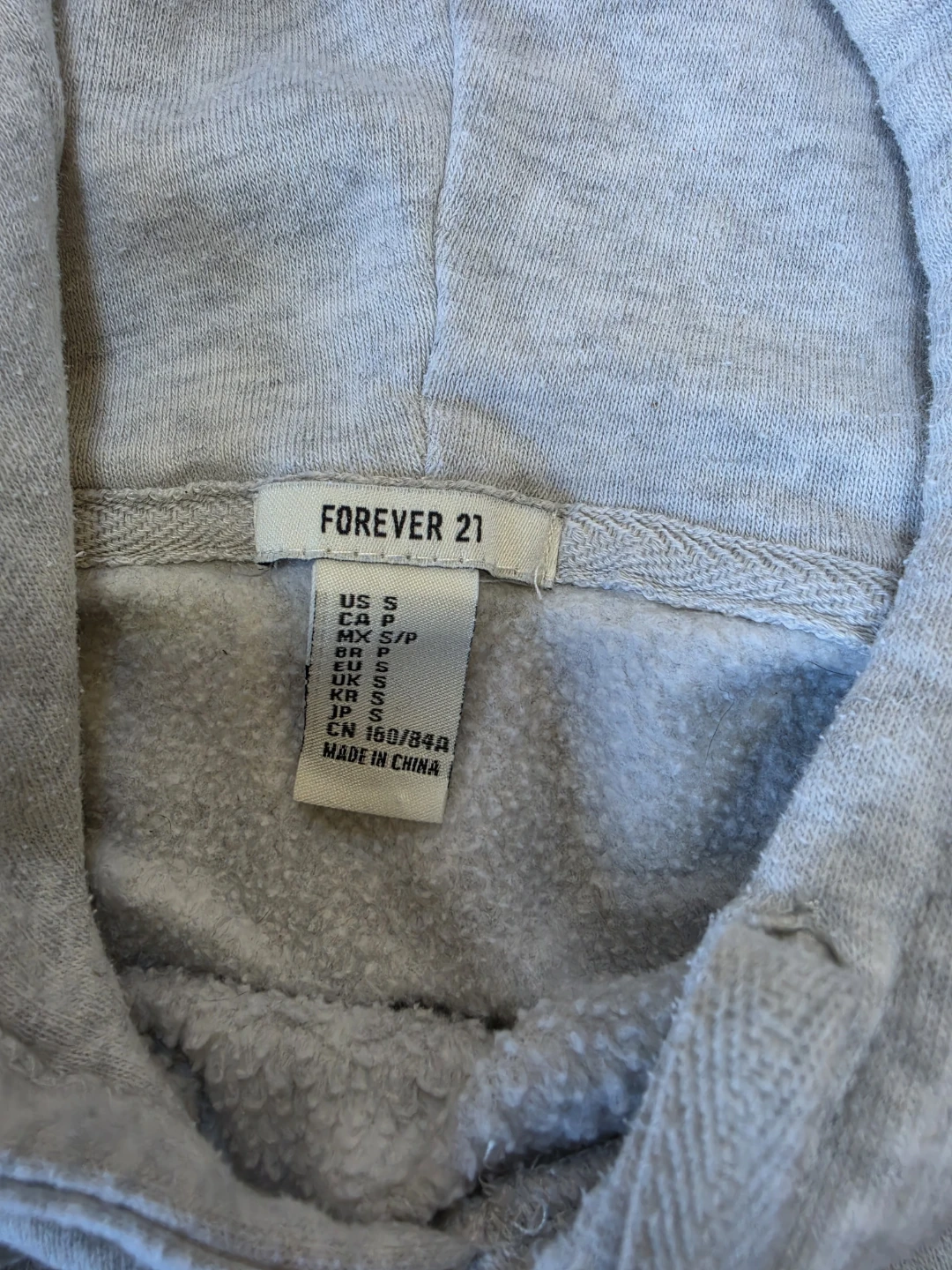 Grey Forever 21 Rose Hoodie - Size S - photo 2