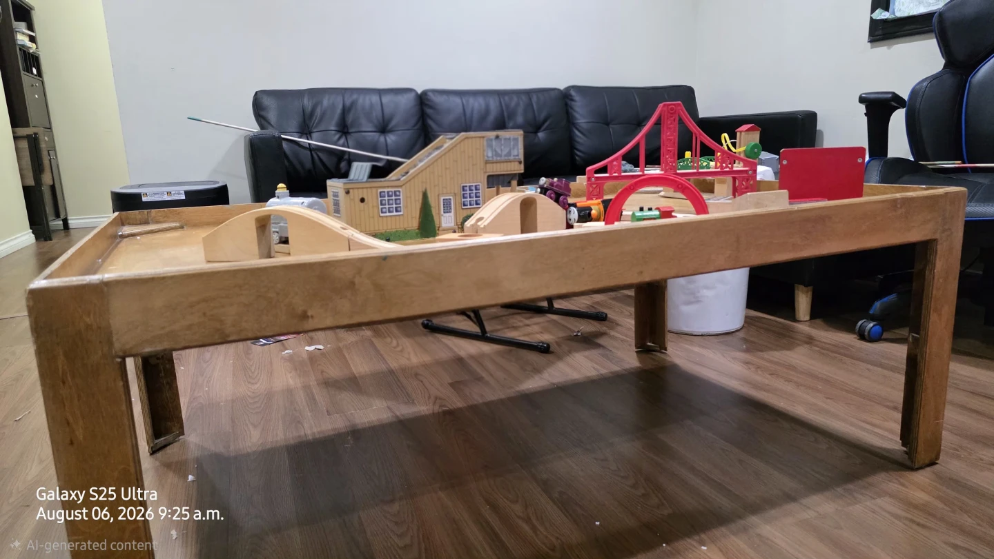 Wooden Train Table with Accessories - photo 2