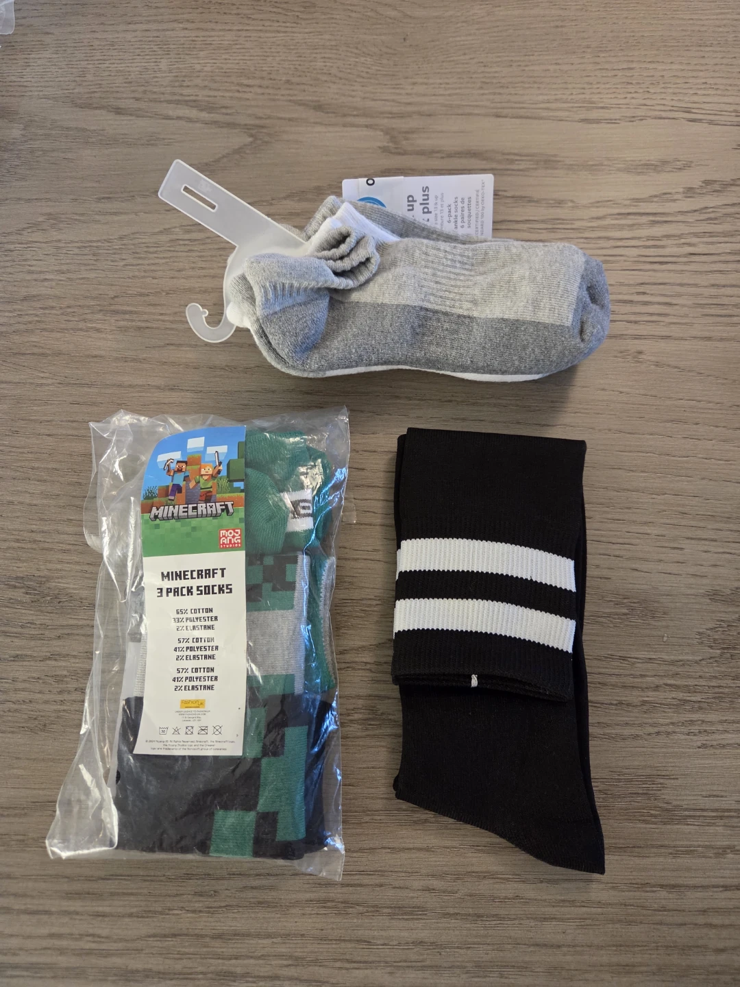 Carter's Ankle Socks and Minecraft 3-Pack Socks Bundle