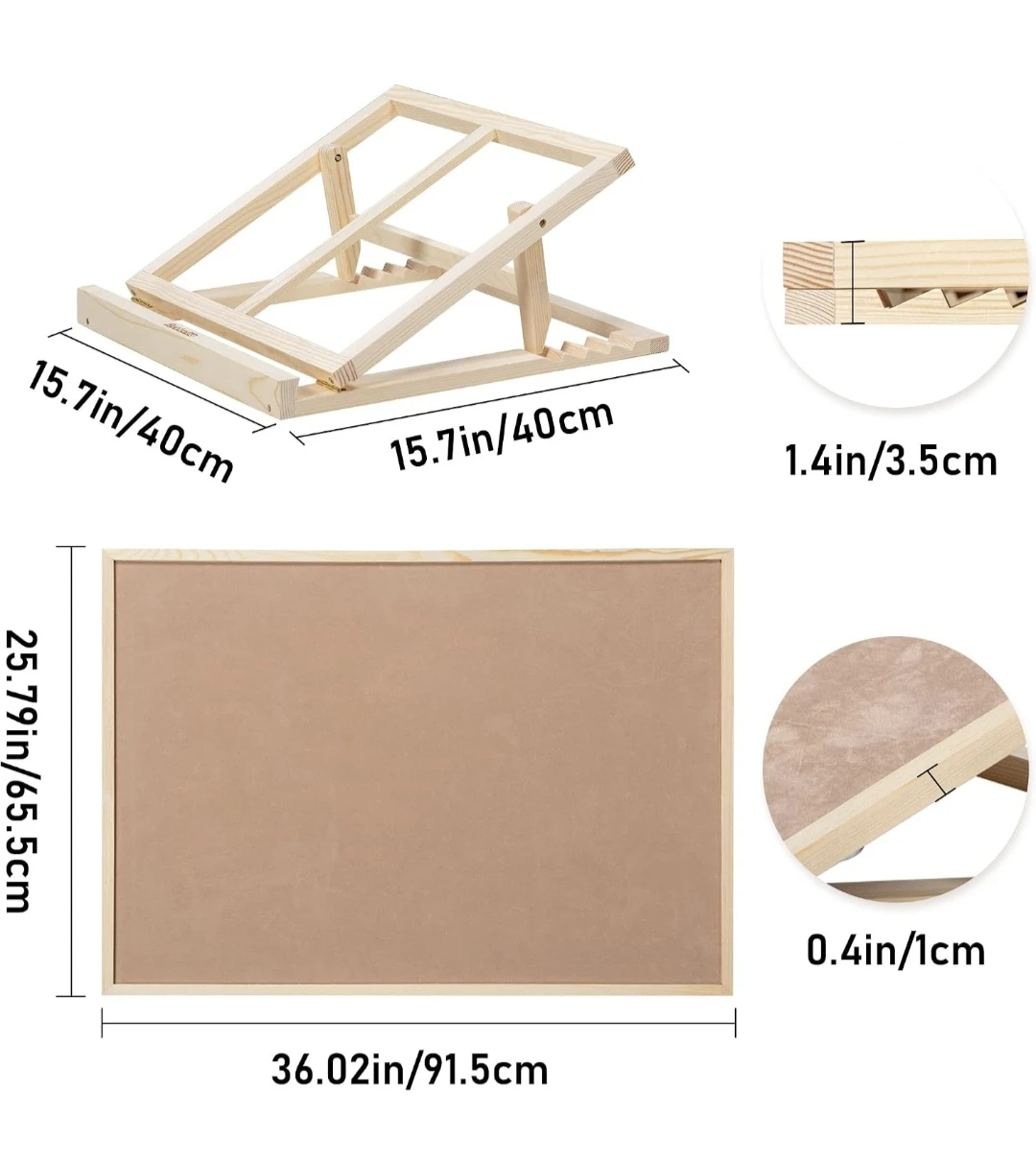 Adjustable Wooden Puzzle Board Plateau 36"×25.7" - photo 2