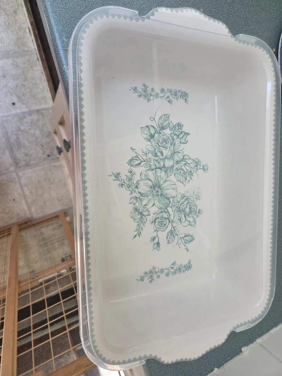 Floral Baking Dish with Lid