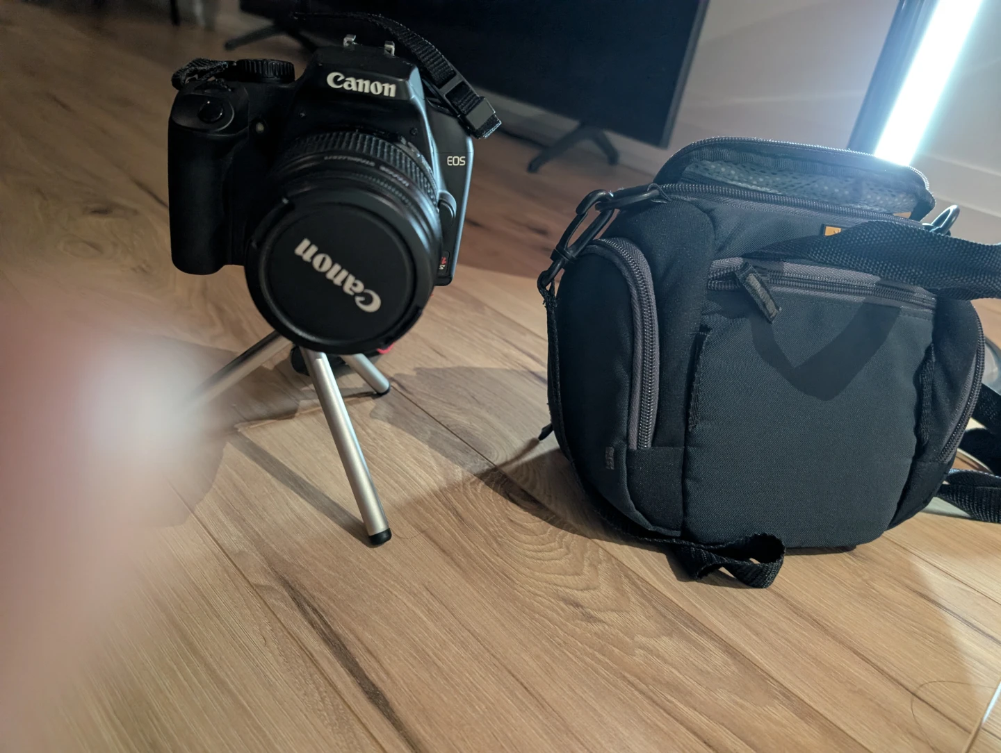 Canon EOS Digital Camera with Bag and Tripod