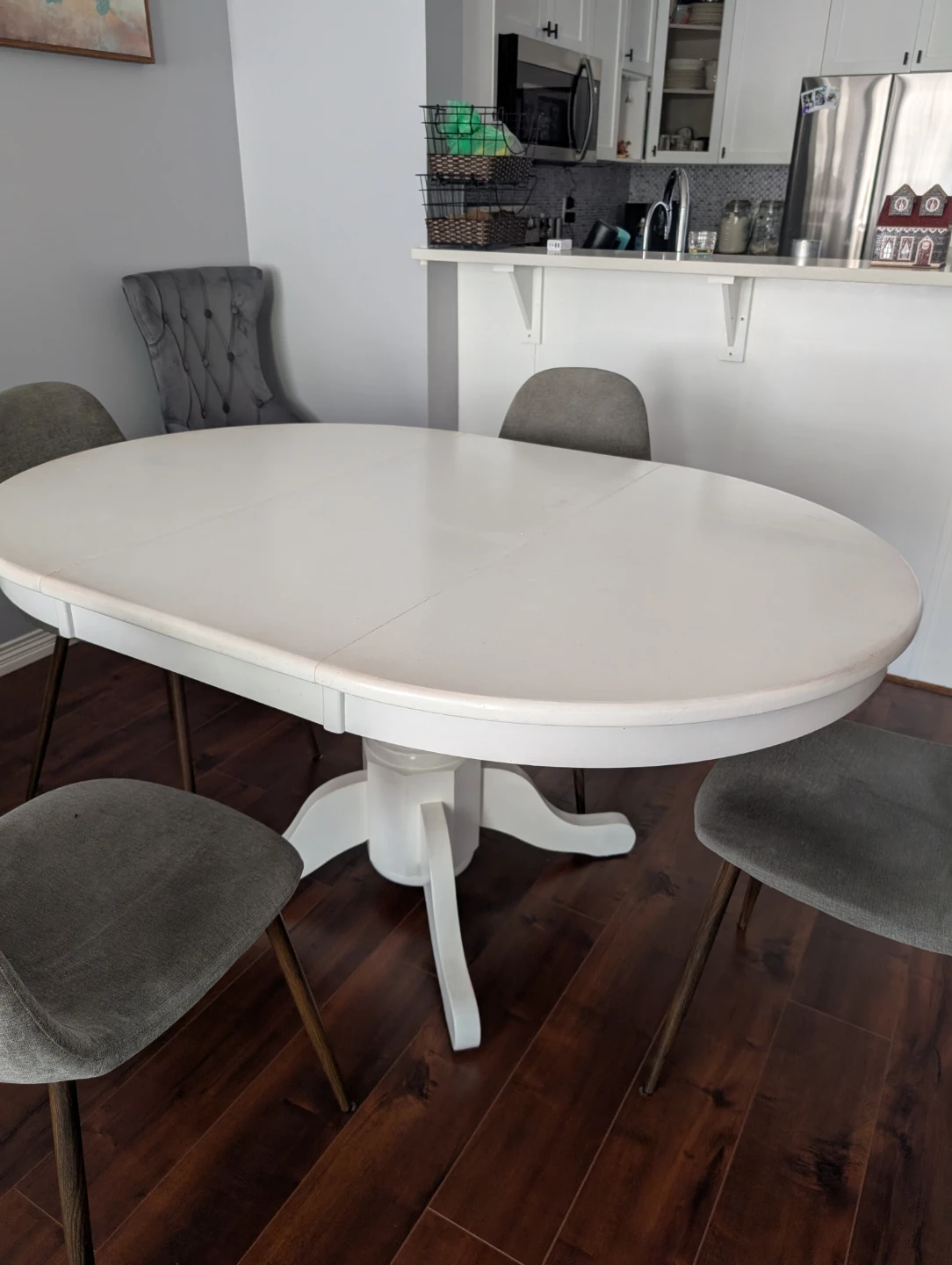 White Oval Dining Table