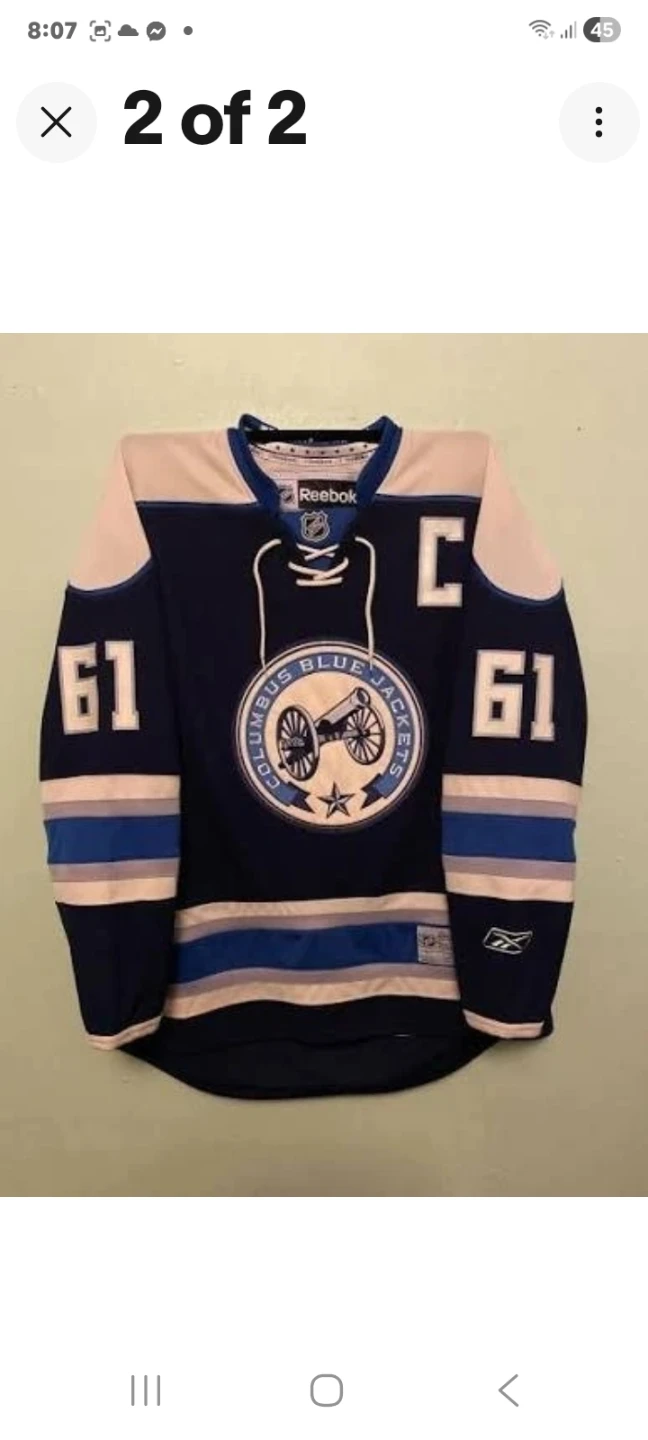 Reebok Columbus Blue Jackets Hockey Jersey #61