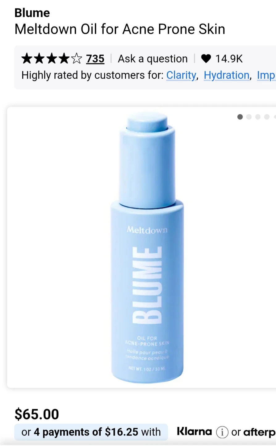 Blume Meltdown Oil for Acne Prone Skin - photo 5