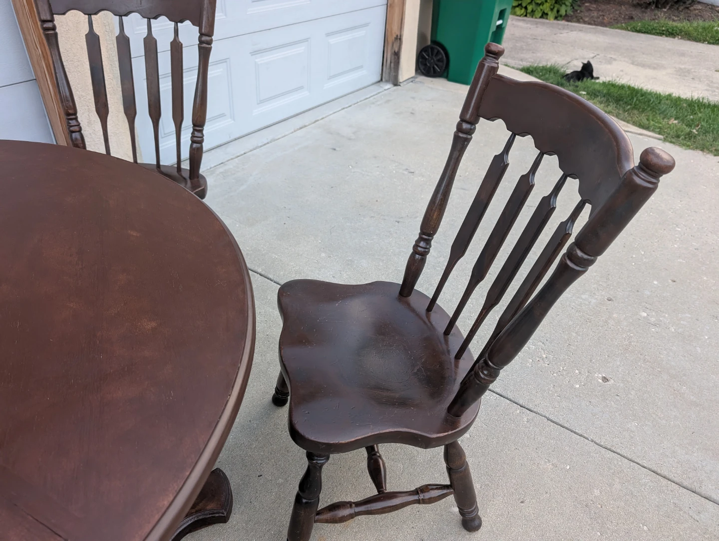 Solid Wood Dining Table and 4 Chairs Set - photo 4