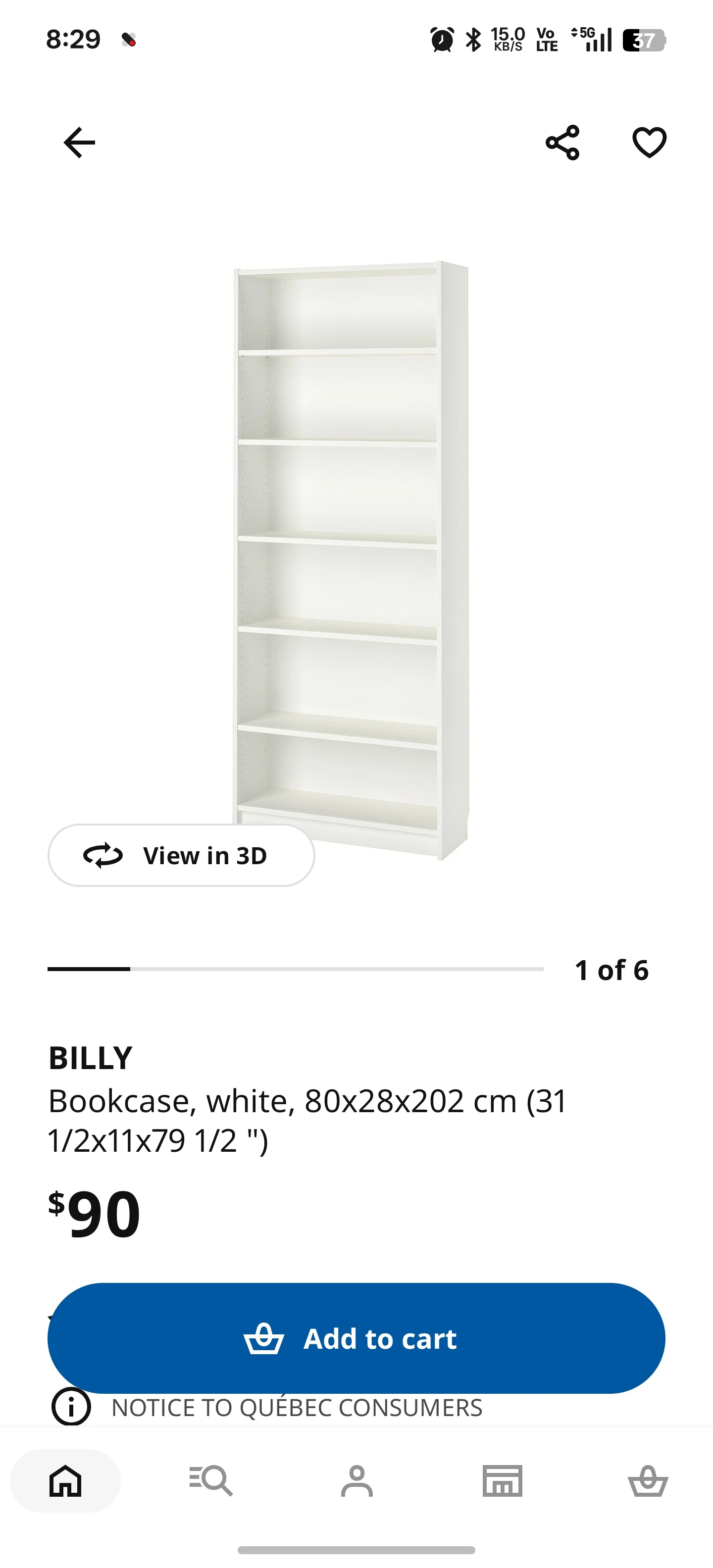 BILLY White Bookcase - photo 3