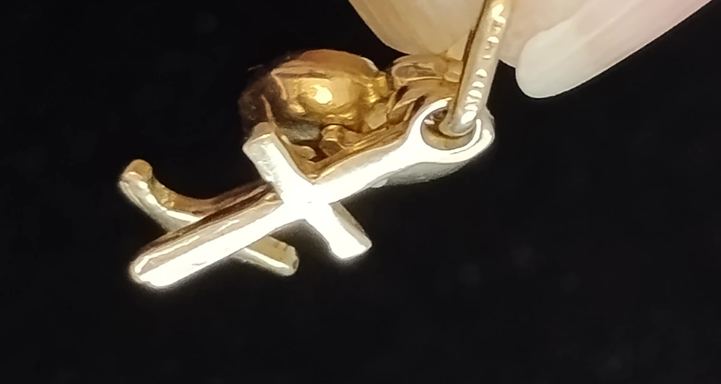14k Gold Charm Faith Hope and Charity - photo 4