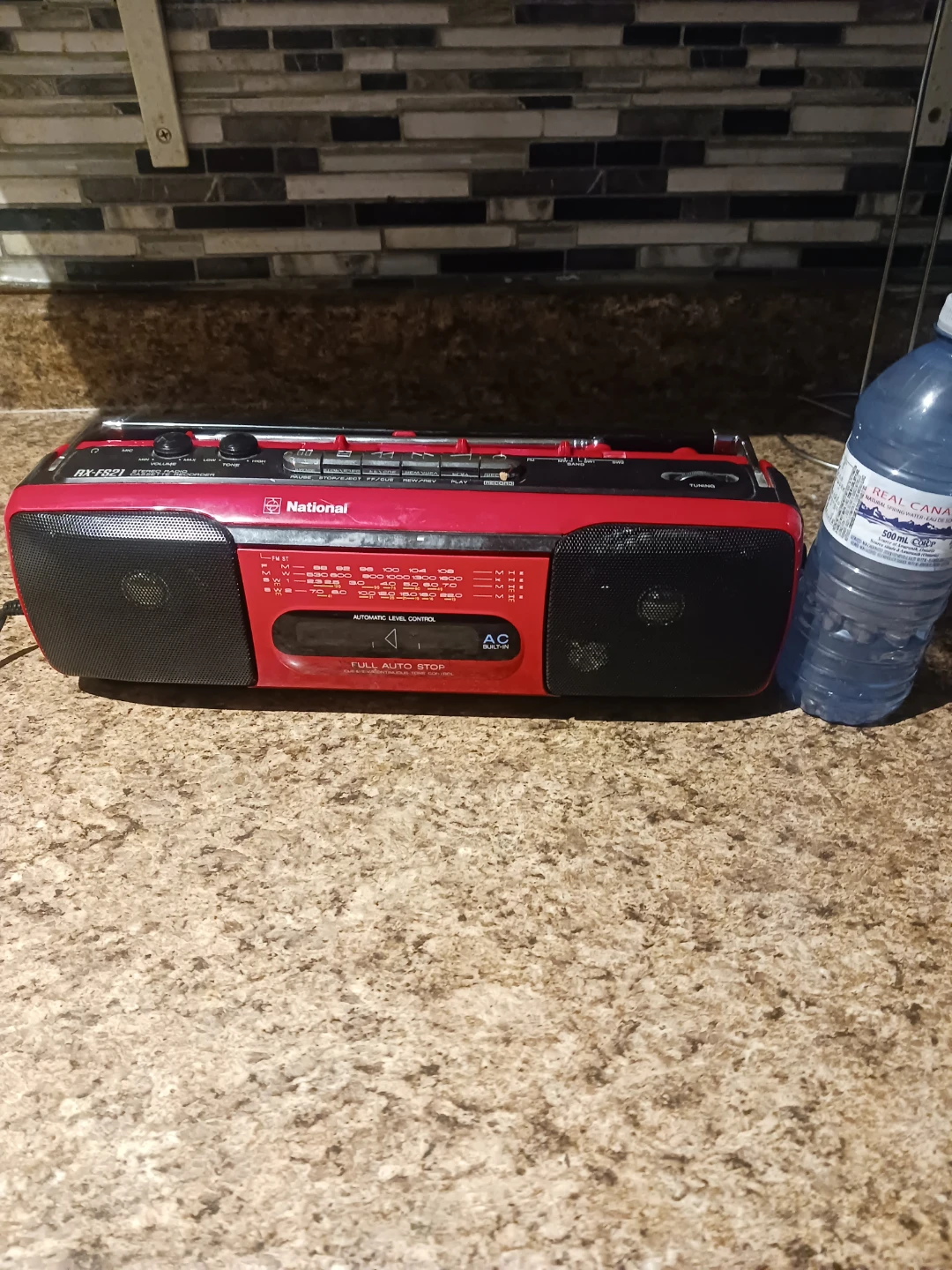National RX-FM Portable Boombox Cassette Player Radio Red - photo 2