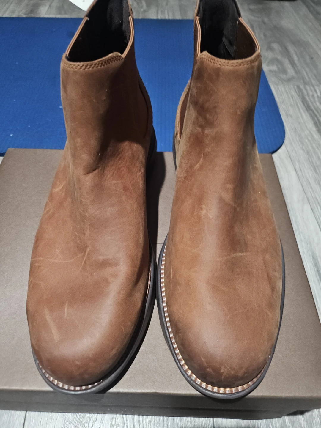 Brown Leather Chelsea Boots