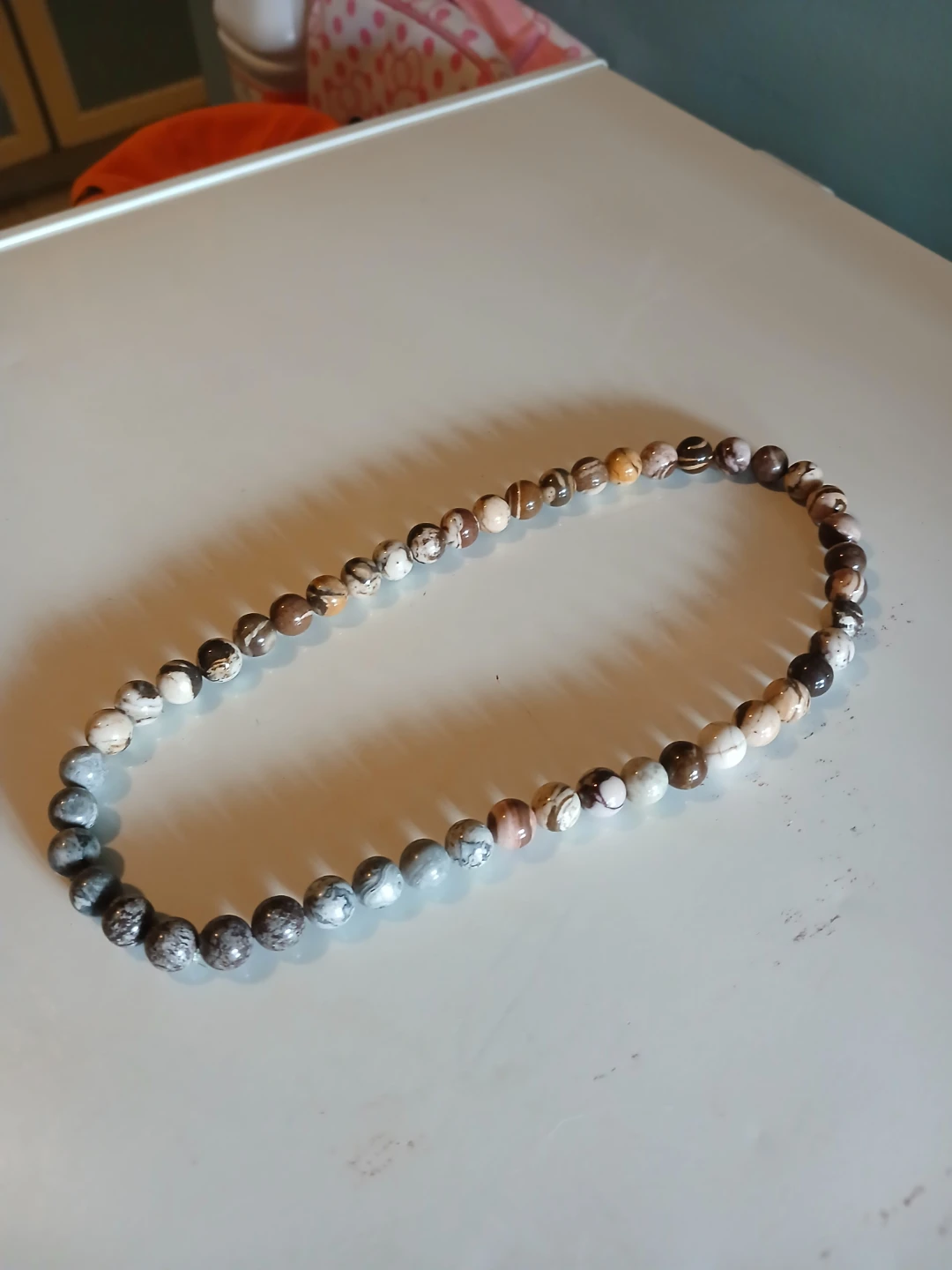 Jasper and Agate beaded necklace