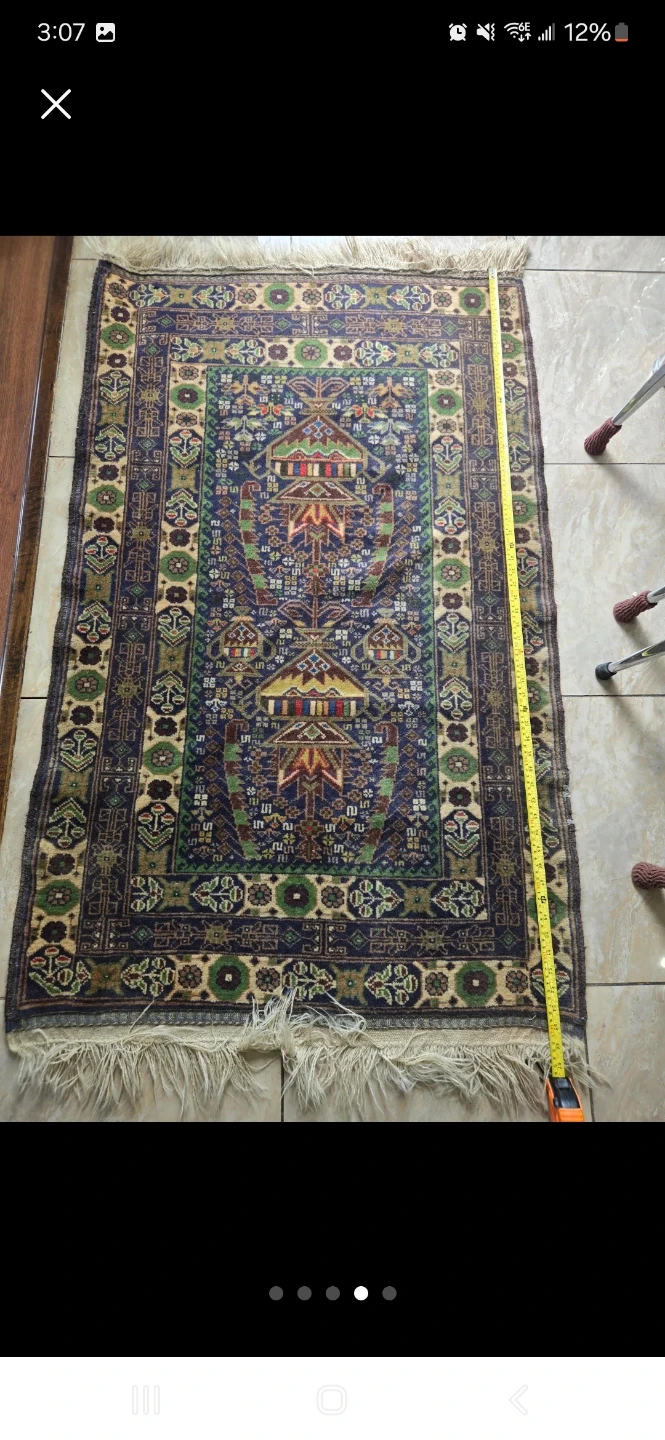 Authentic Handmade Afghan Rug – Persian Style Design - photo 4