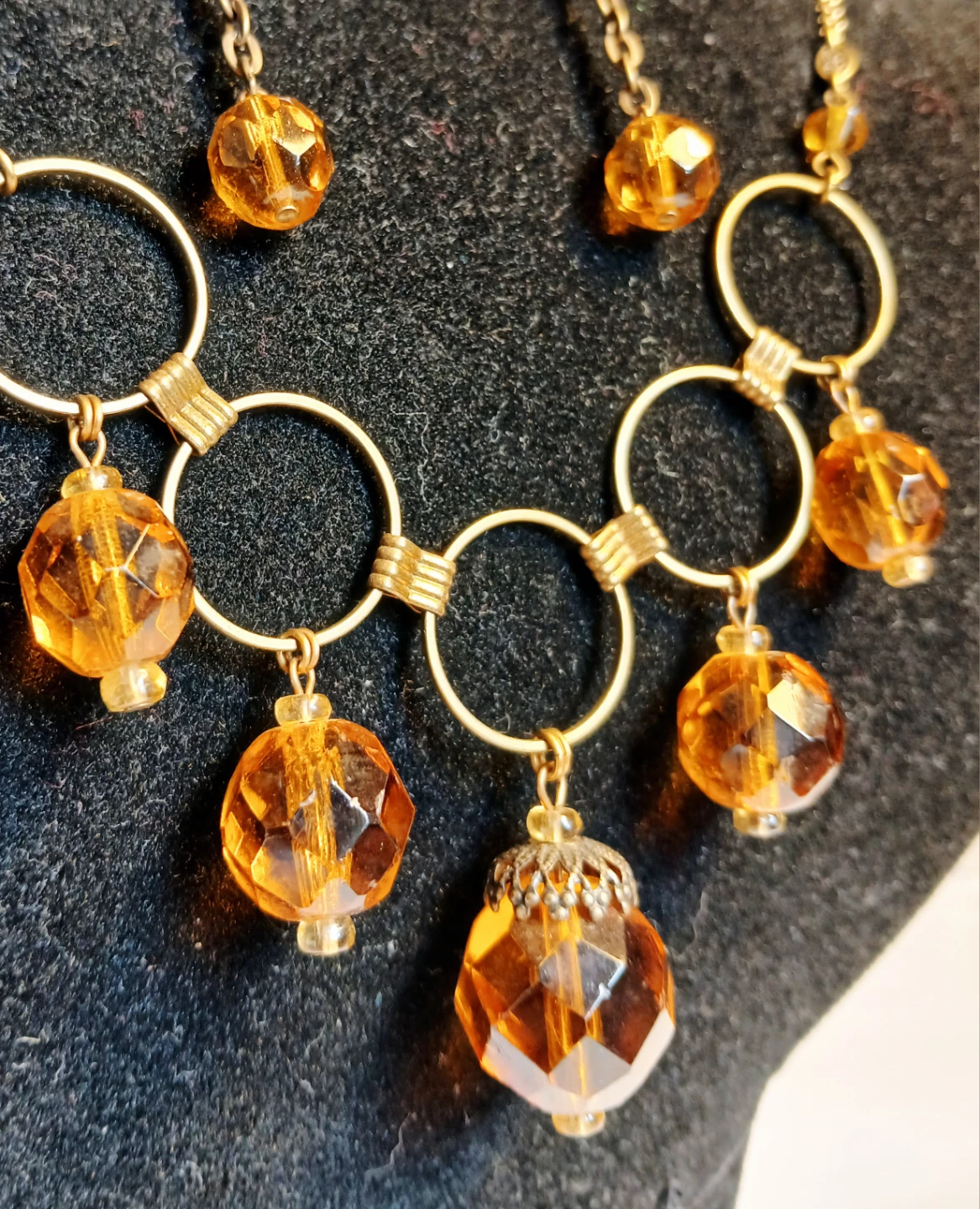 Topaz Beaded Necklace and Earring Set - photo 2