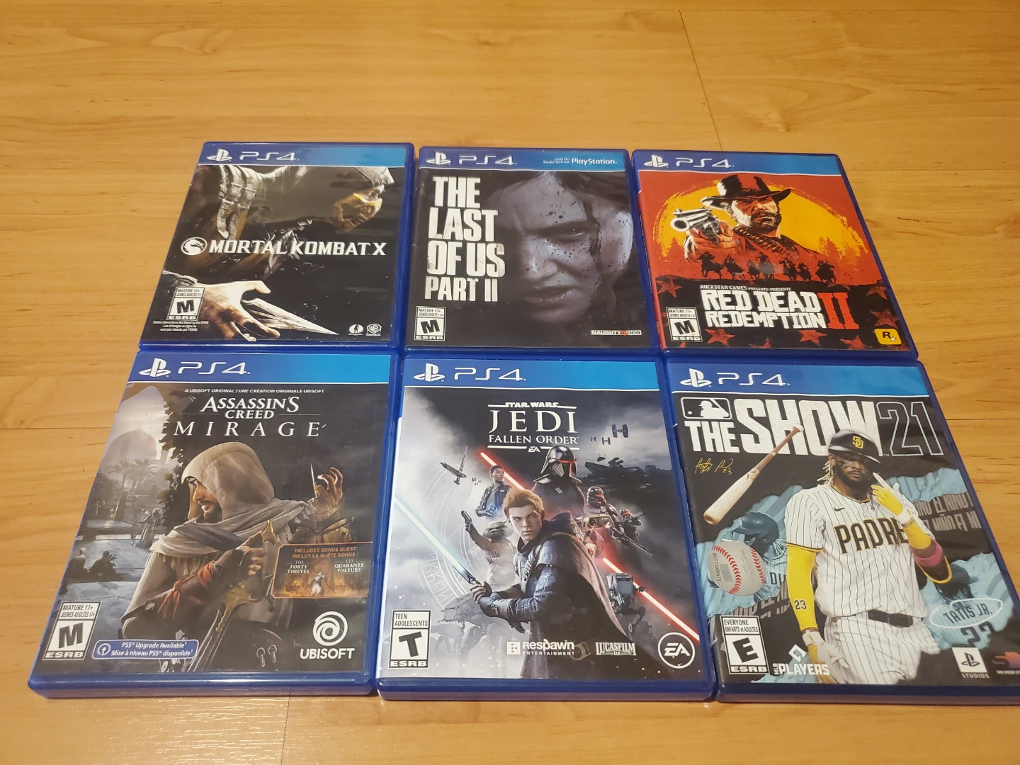 Set of 6 PS4 Games