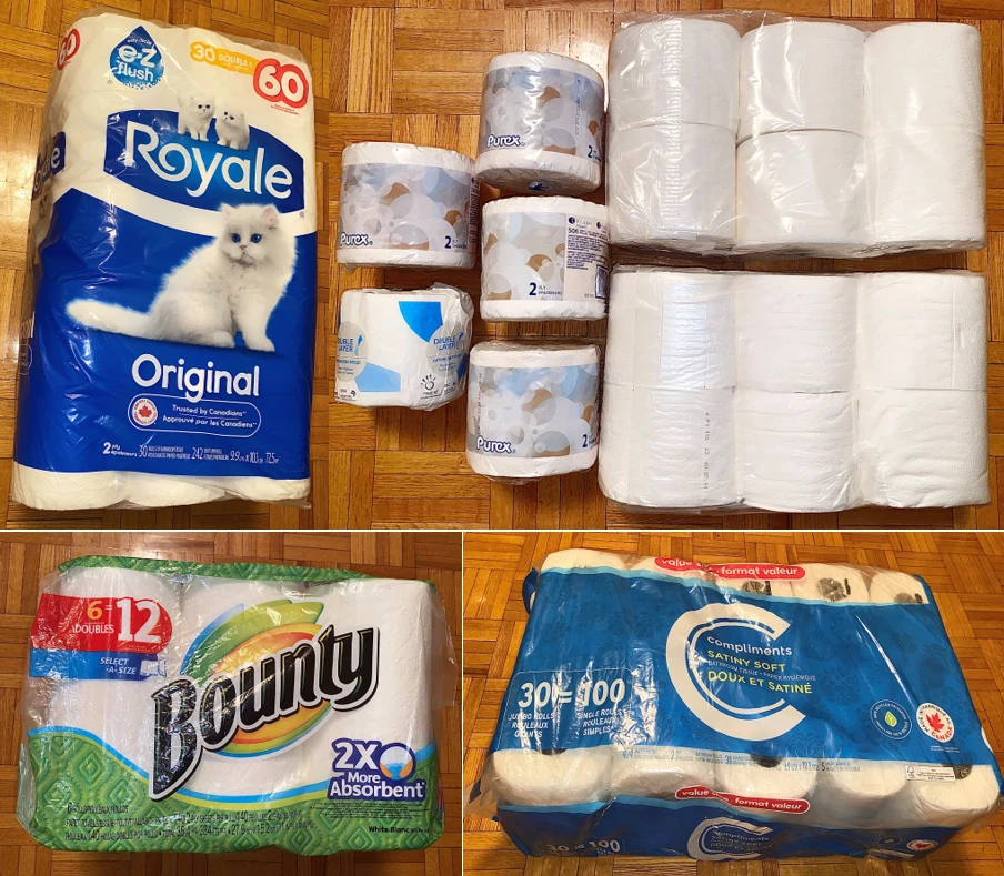 MASSIVE Toilet Paper & Bounty Paper Towel Lot - 82+ Rolls