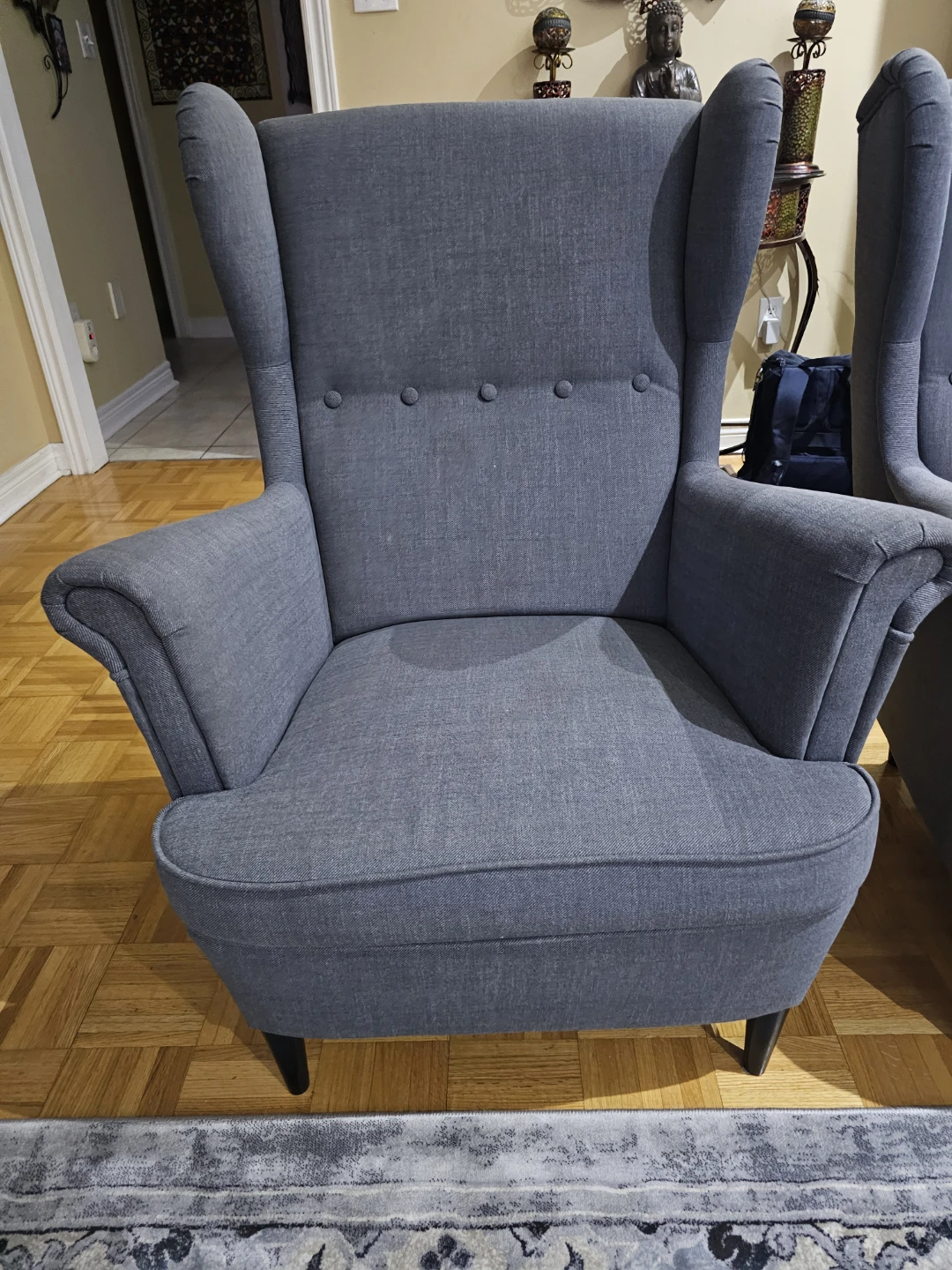 New IKEA Grey  Wingback Armchair  original price $ 700 + Tax - photo 2