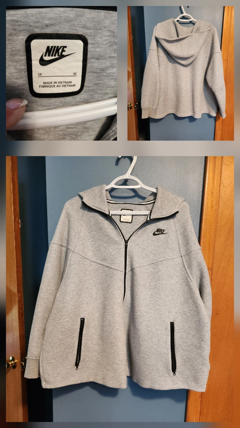 Nike Grey Tech Fleece Full Zip Hoodie 3X