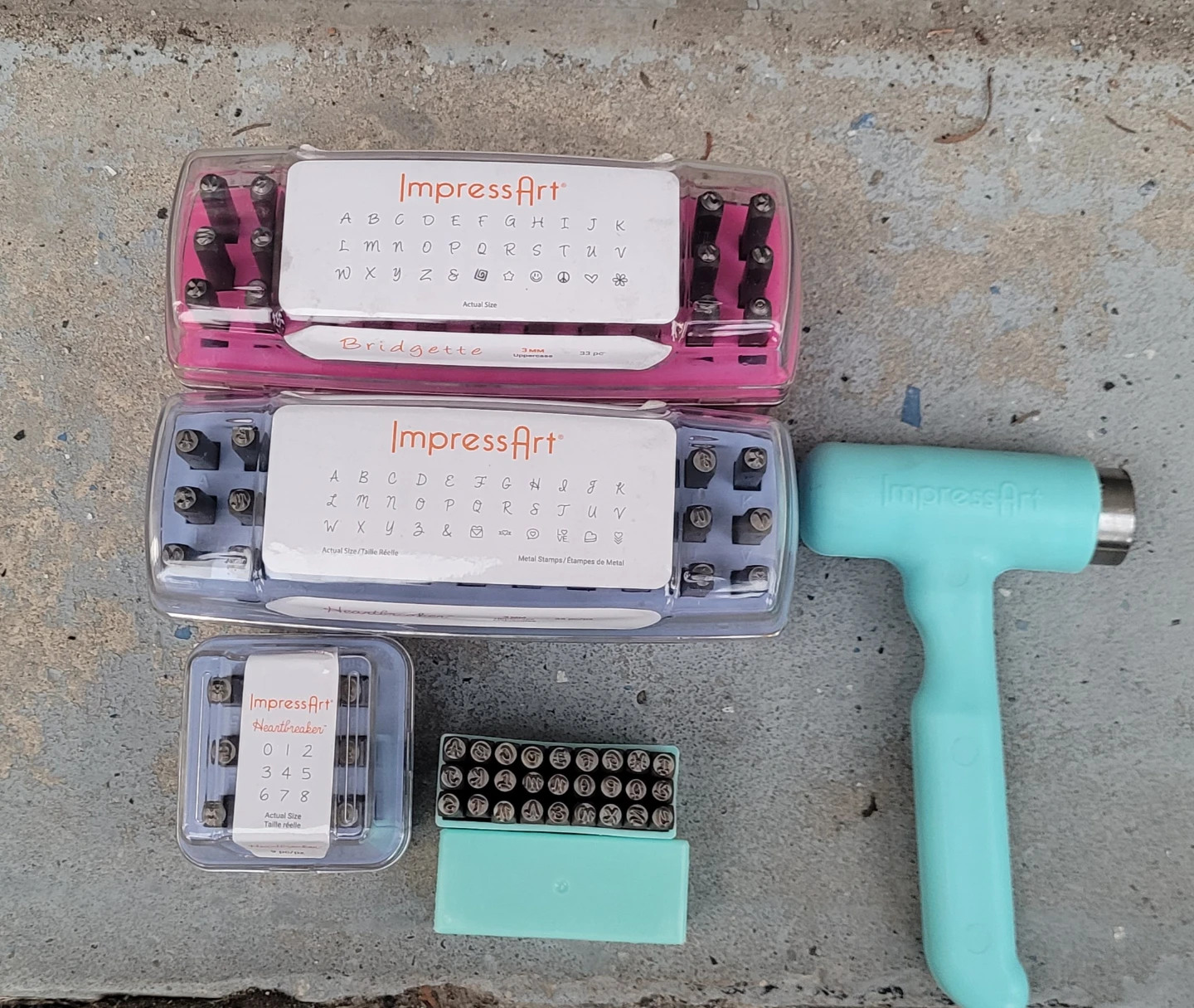 ImpressArt Metal Stamps Set with Hammer