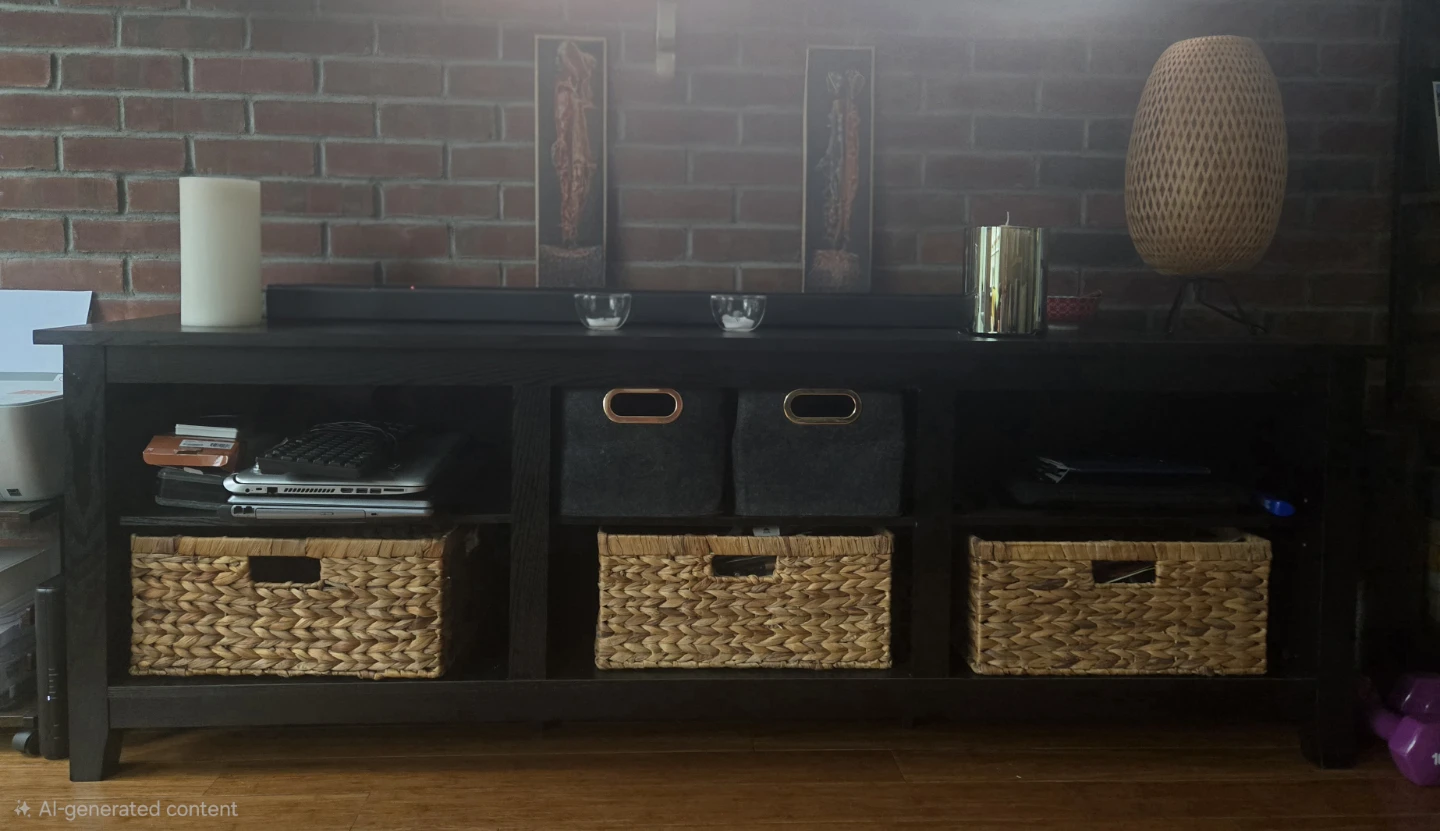 TV stand black 70 inch - Pick up only! Mott Haven, South Bronx